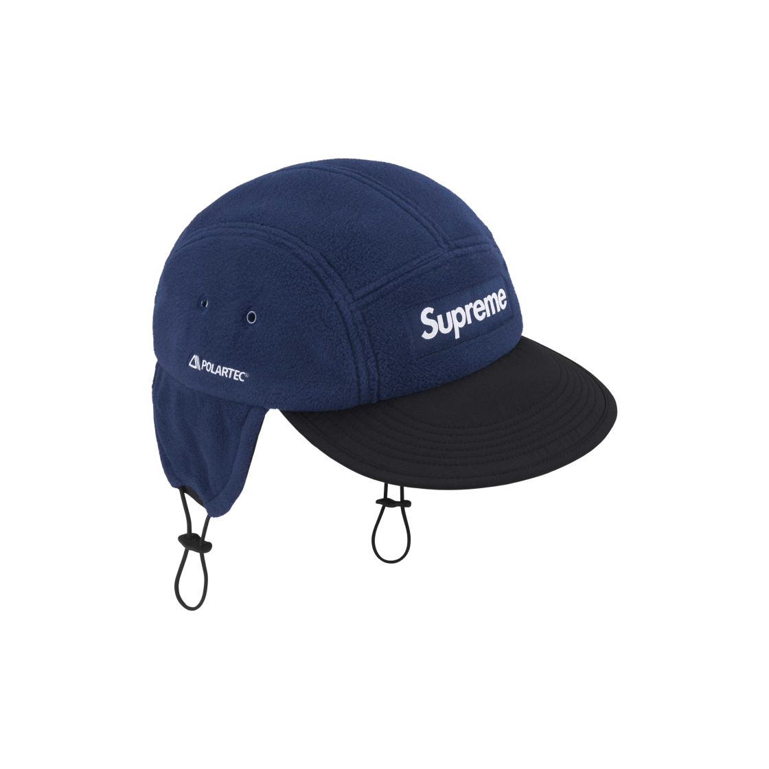 슈프림 폴라텍 이어플랩 캠프캡 네이비 - 24FW | Supreme | KREAM