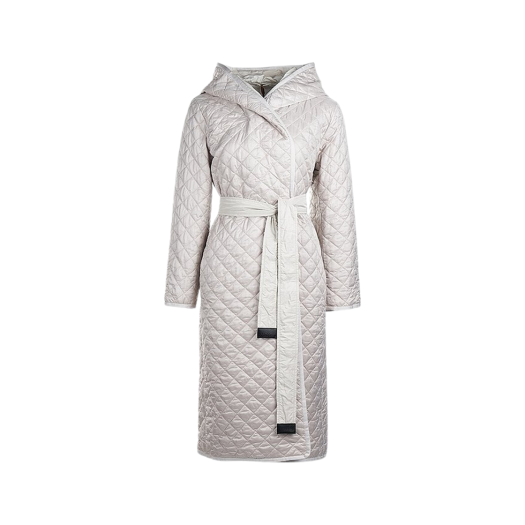 (W) Max Mara Lisa Reversible Robe Coat in Quilted Water-Repellent Ice