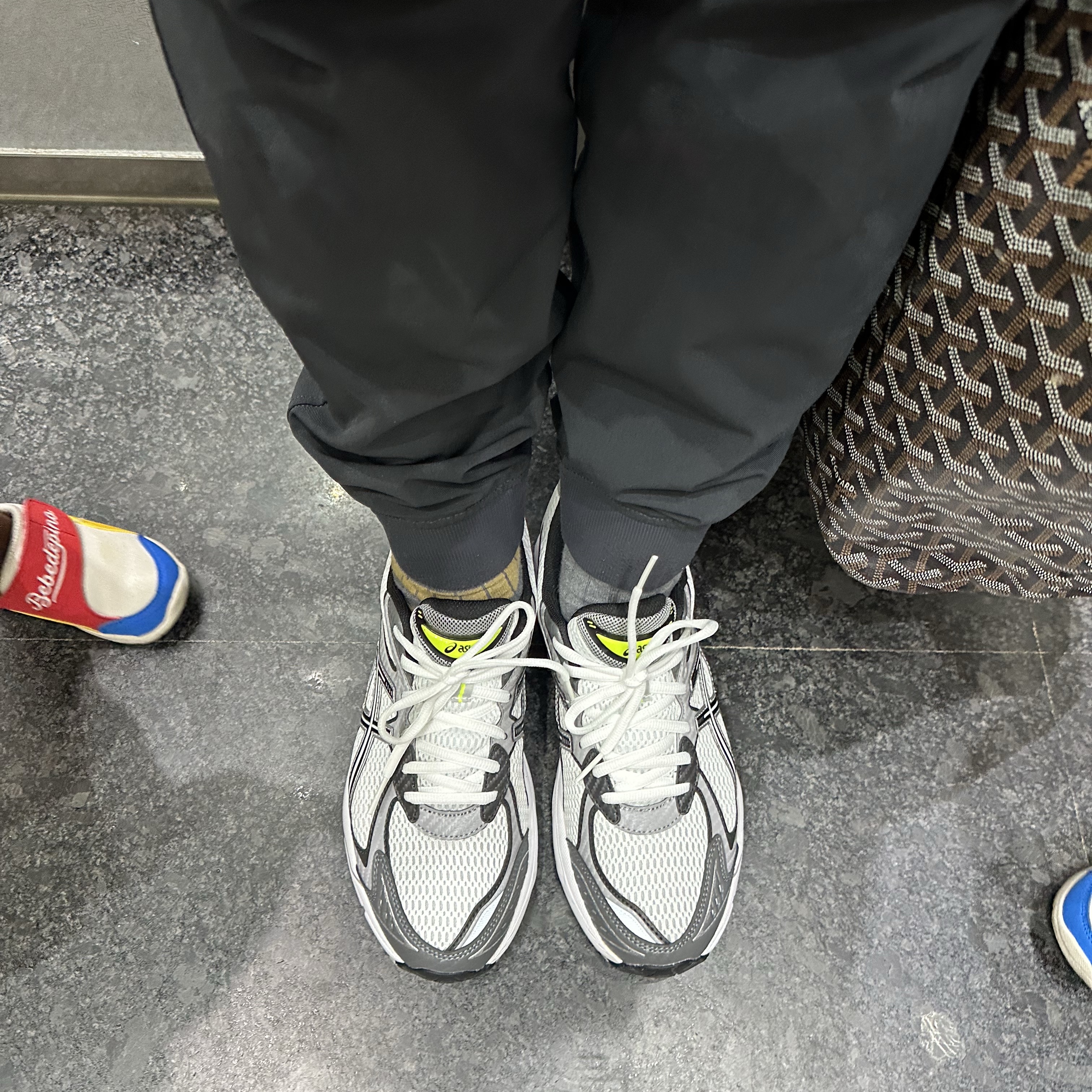 Asics x JJJJound GT-2160 White Black 착용 스타일