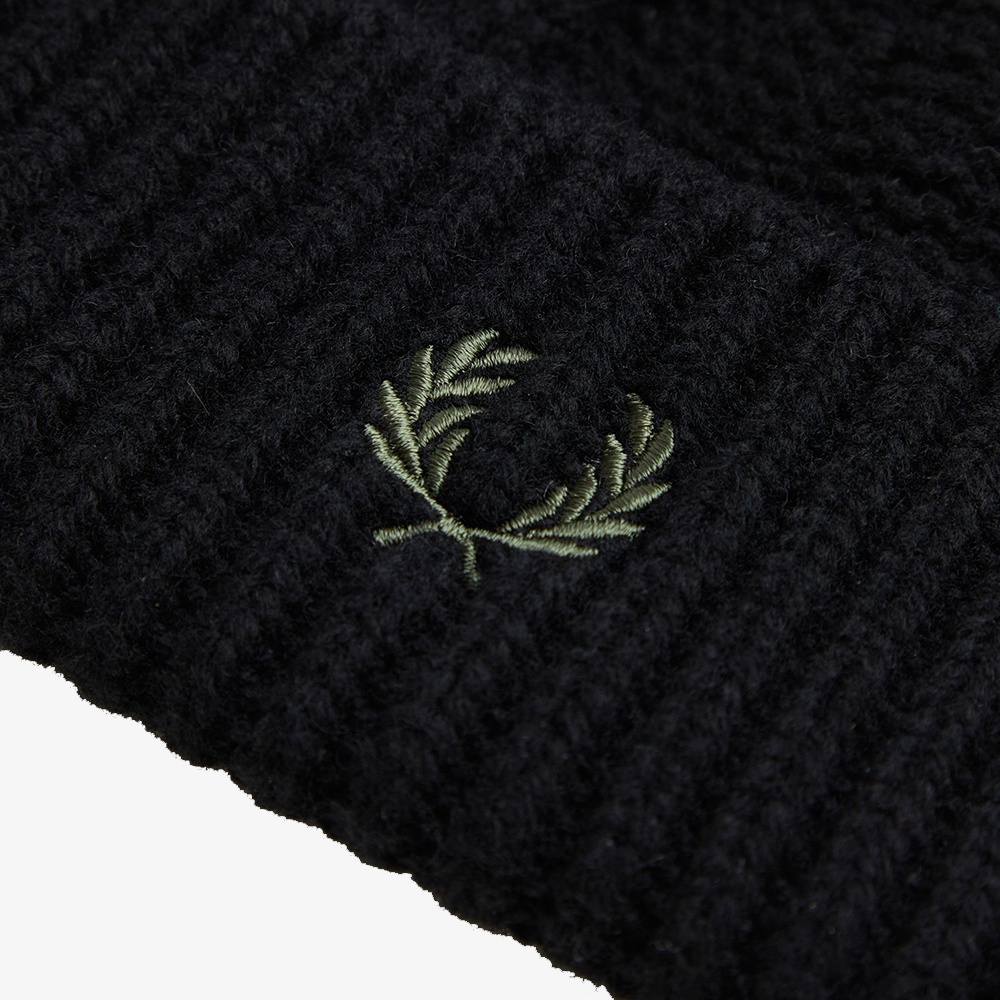 프레드페리 램스울 케이블 비니 블랙(Fred Perry Lambswool Cable Beanie Black) - 5