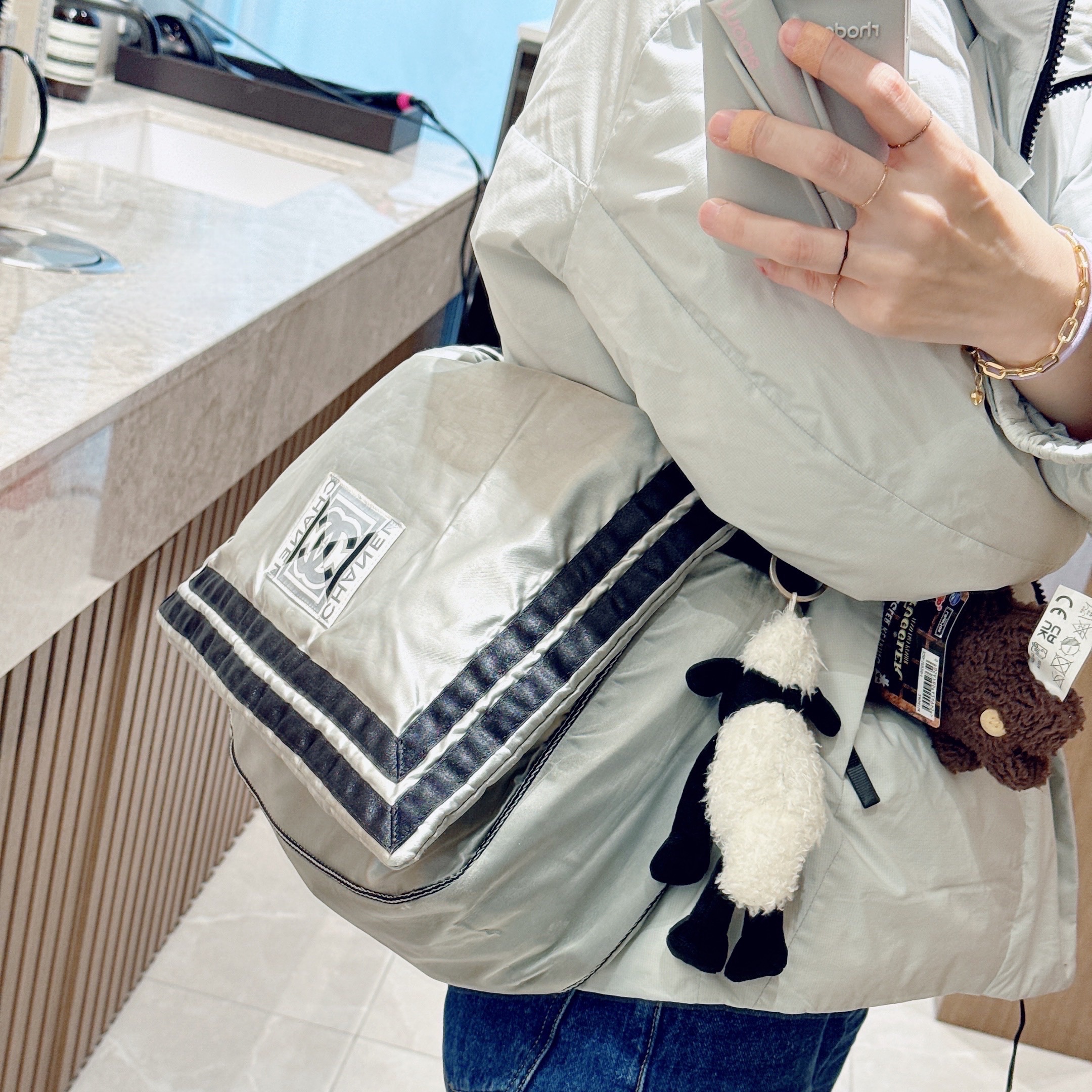 K2 Thinair Eco Lite Oatmeal Light Beige 착용 스타일