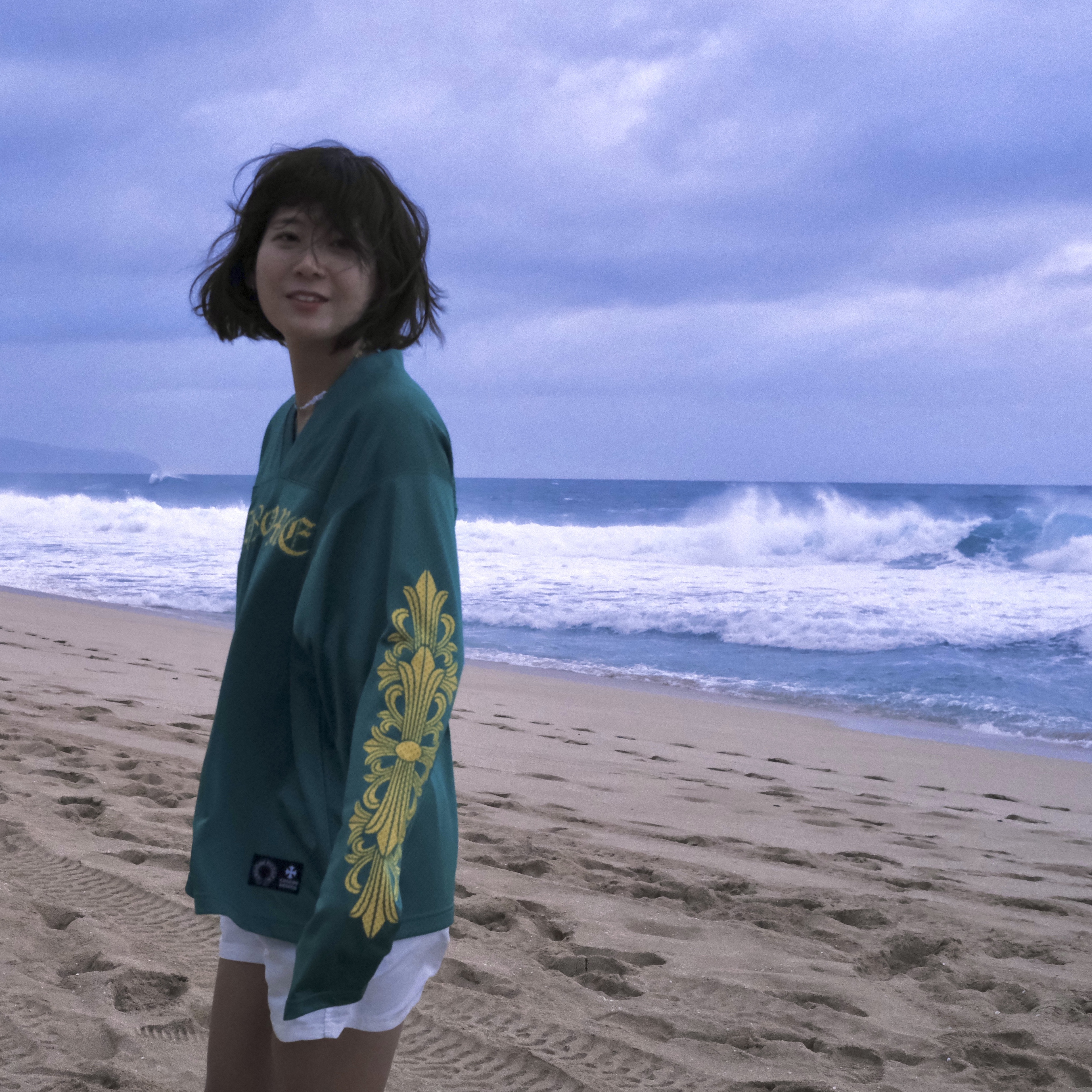 Chrome Hearts Mesh Long Sleeve Jersey Green 착용 스타일 - 6