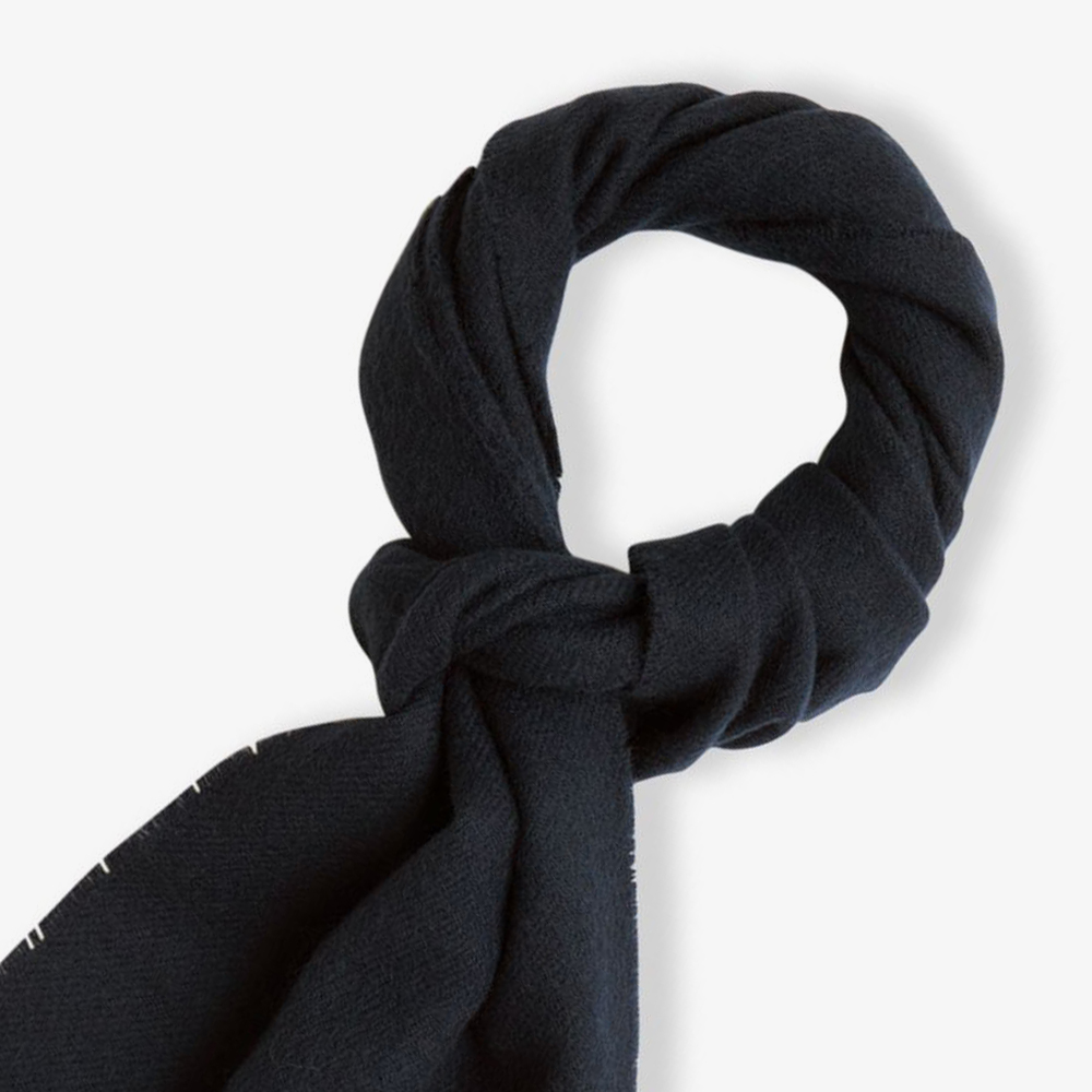 프레드페리 램스울 스카프 네이비(Fred Perry Lambswool Scarf Navy) - 2