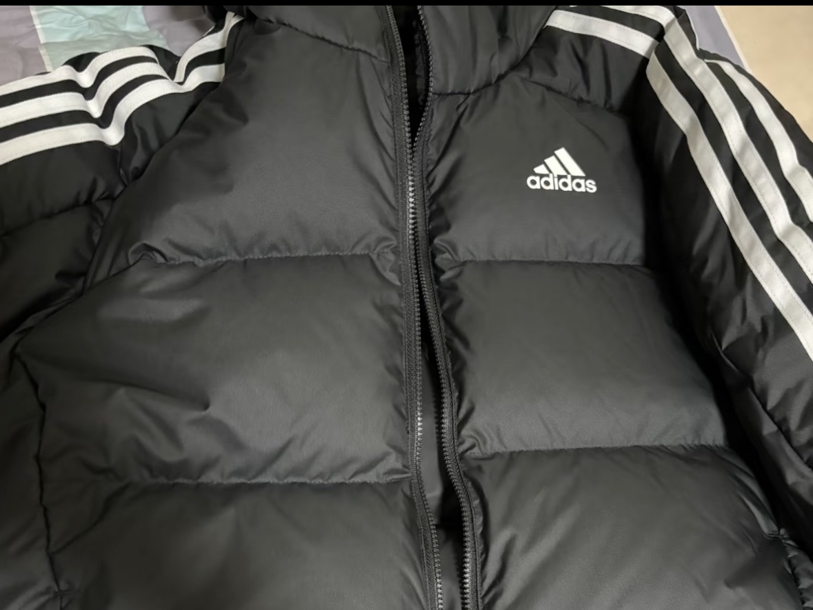 Adidas Sport Performance 3-Stripes Padded Jacket Black - KR Sizing 착용 스타일 - 1