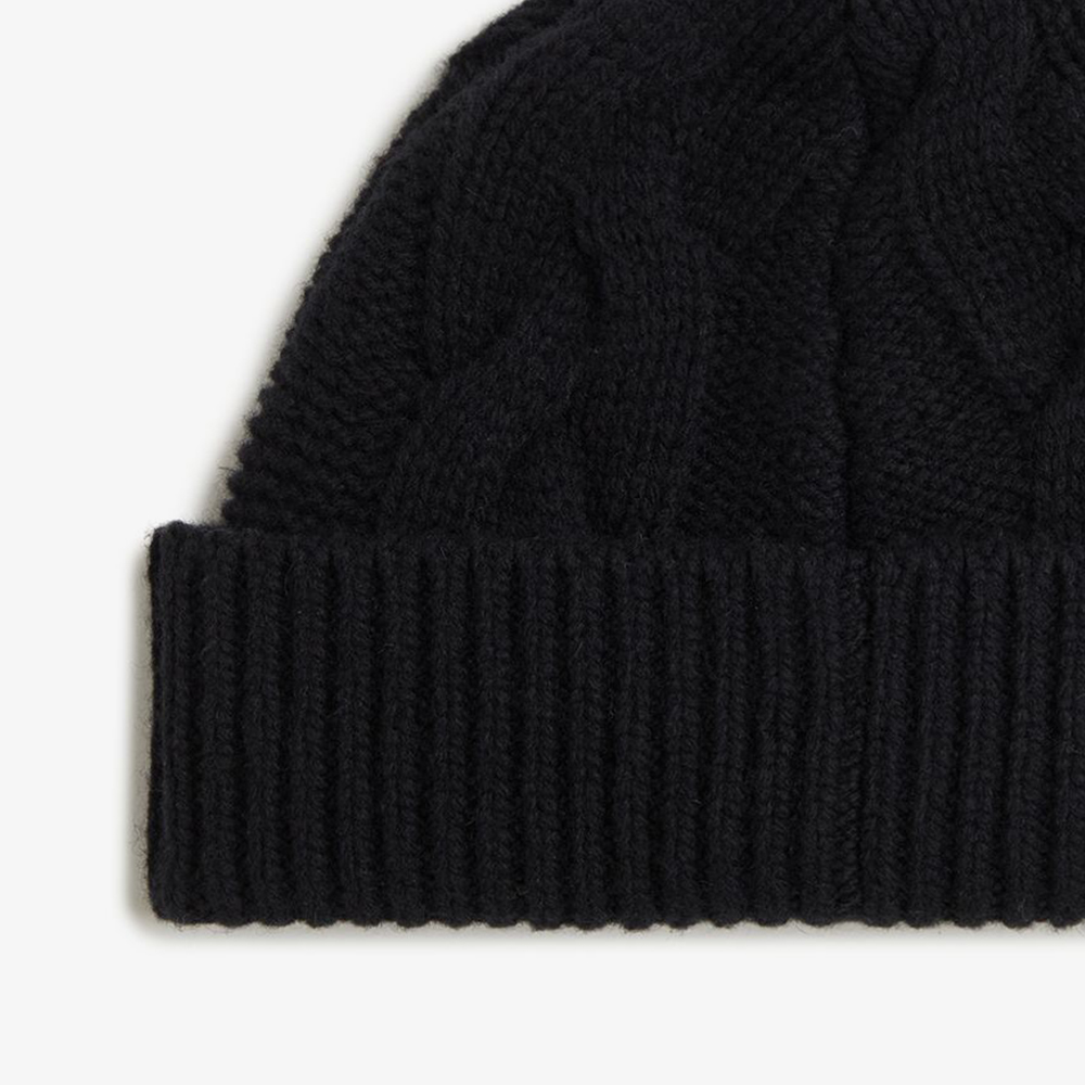 프레드페리 램스울 케이블 비니 블랙(Fred Perry Lambswool Cable Beanie Black) - 4
