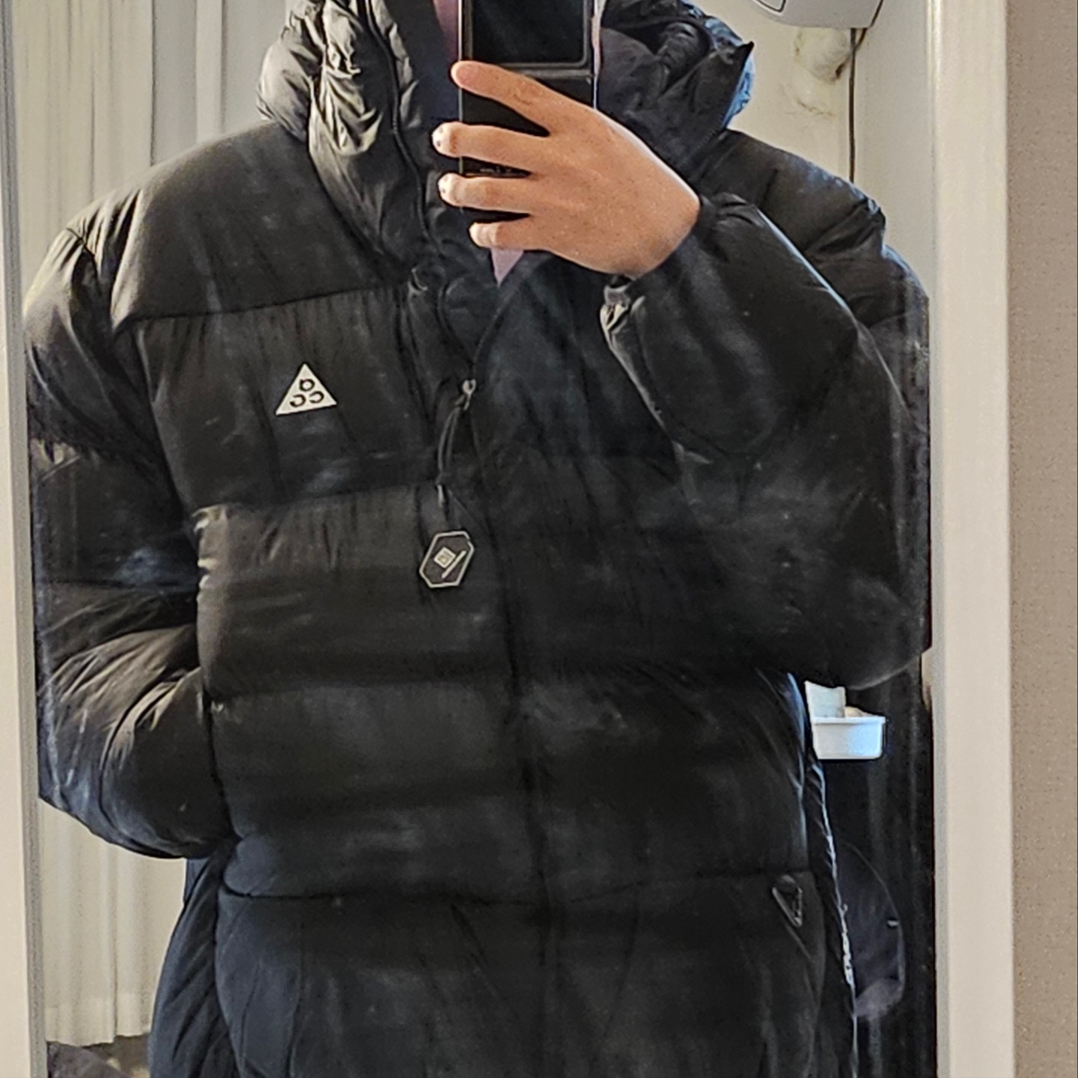 Nike ACG Therma-Fit ADV Lunar Lake Puffer Jacket Black - Asia 착용 스타일