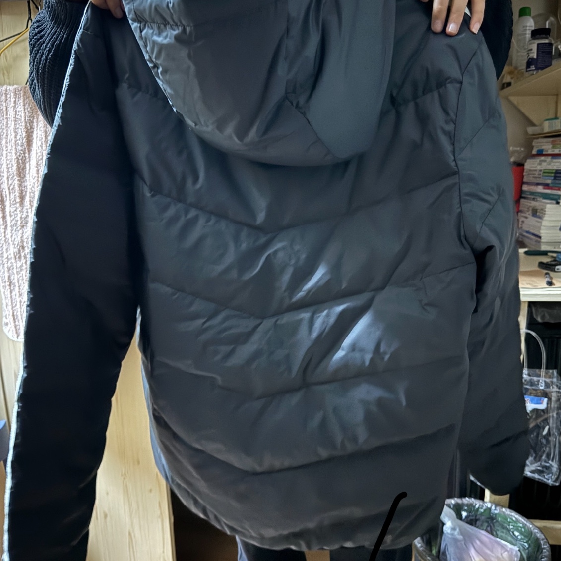 Adidas Sport Performance 3-Stripes Padded Jacket Black - KR Sizing 착용 스타일 - 2