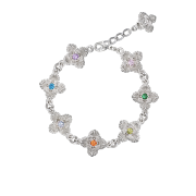 [KREAM 단독] Scudo Blossom Shell Multi Stone Bracelet Extrabold