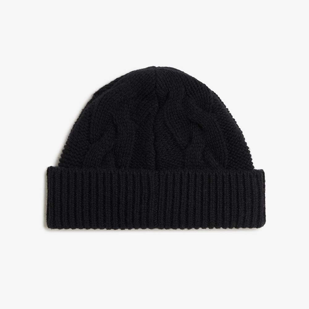 프레드페리 램스울 케이블 비니 블랙(Fred Perry Lambswool Cable Beanie Black) - 2