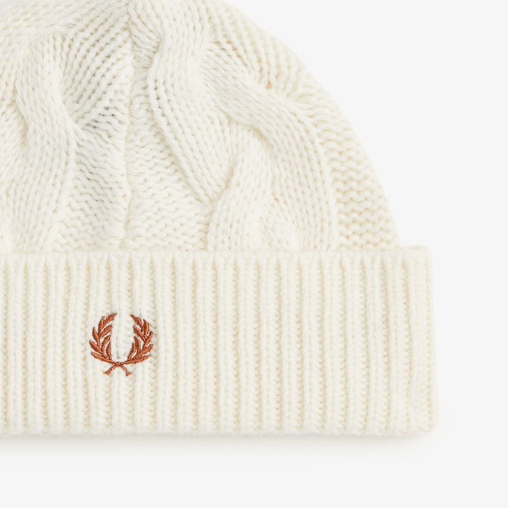 프레드페리 램스울 케이블 비니 에크루(Fred Perry Lambswool Cable Beanie Ecru) - 3