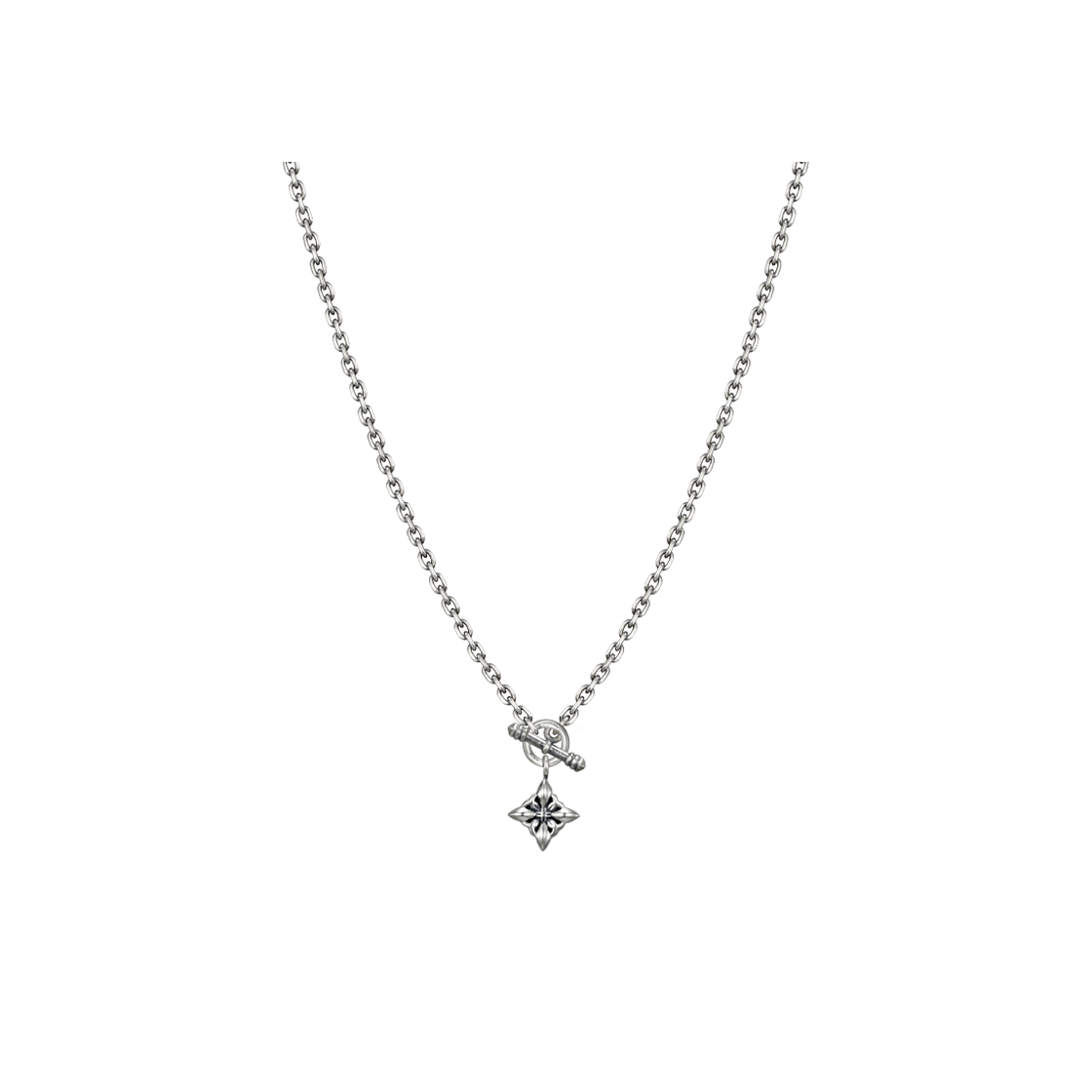 SLN.1523S-1 Scudo Vintage Cube Drop Necklace - 대표 이미지 #1