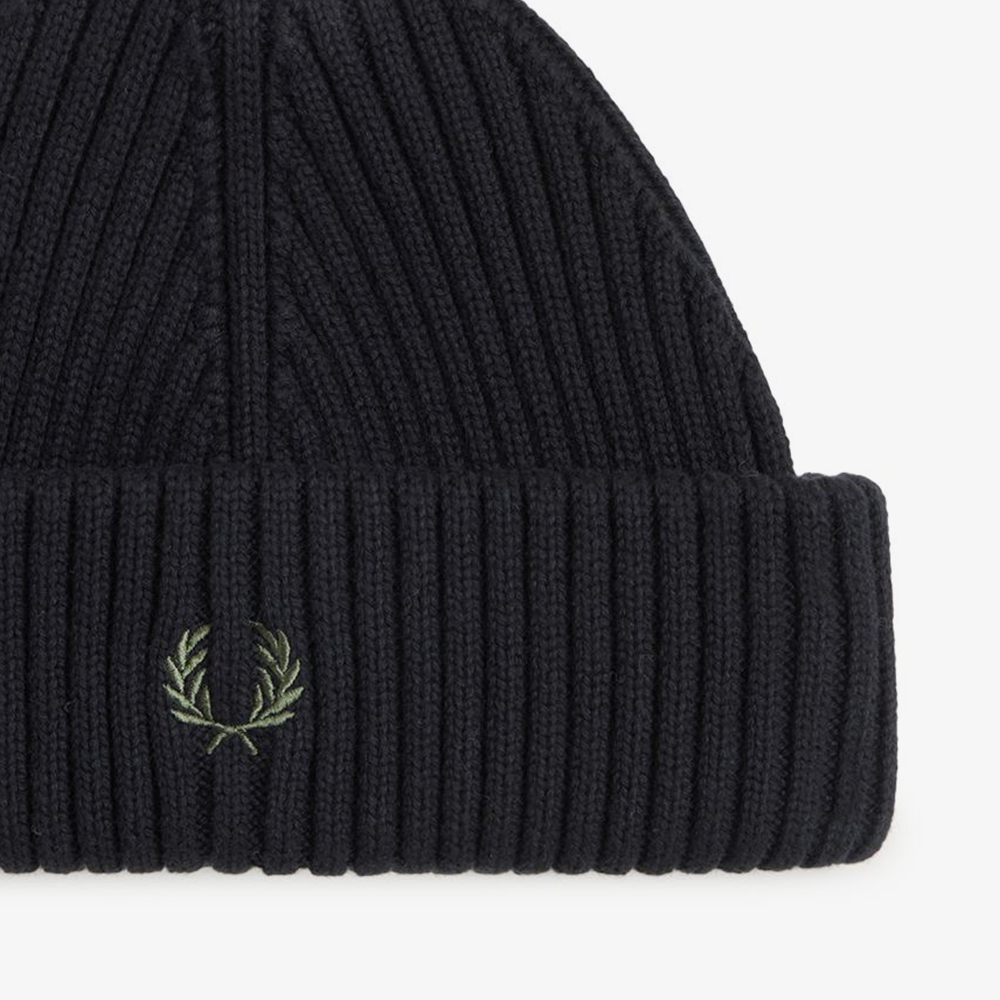 프레드페리 코튼 립 비니 블랙(Fred Perry Cotton Rib Beanie Black) - 3