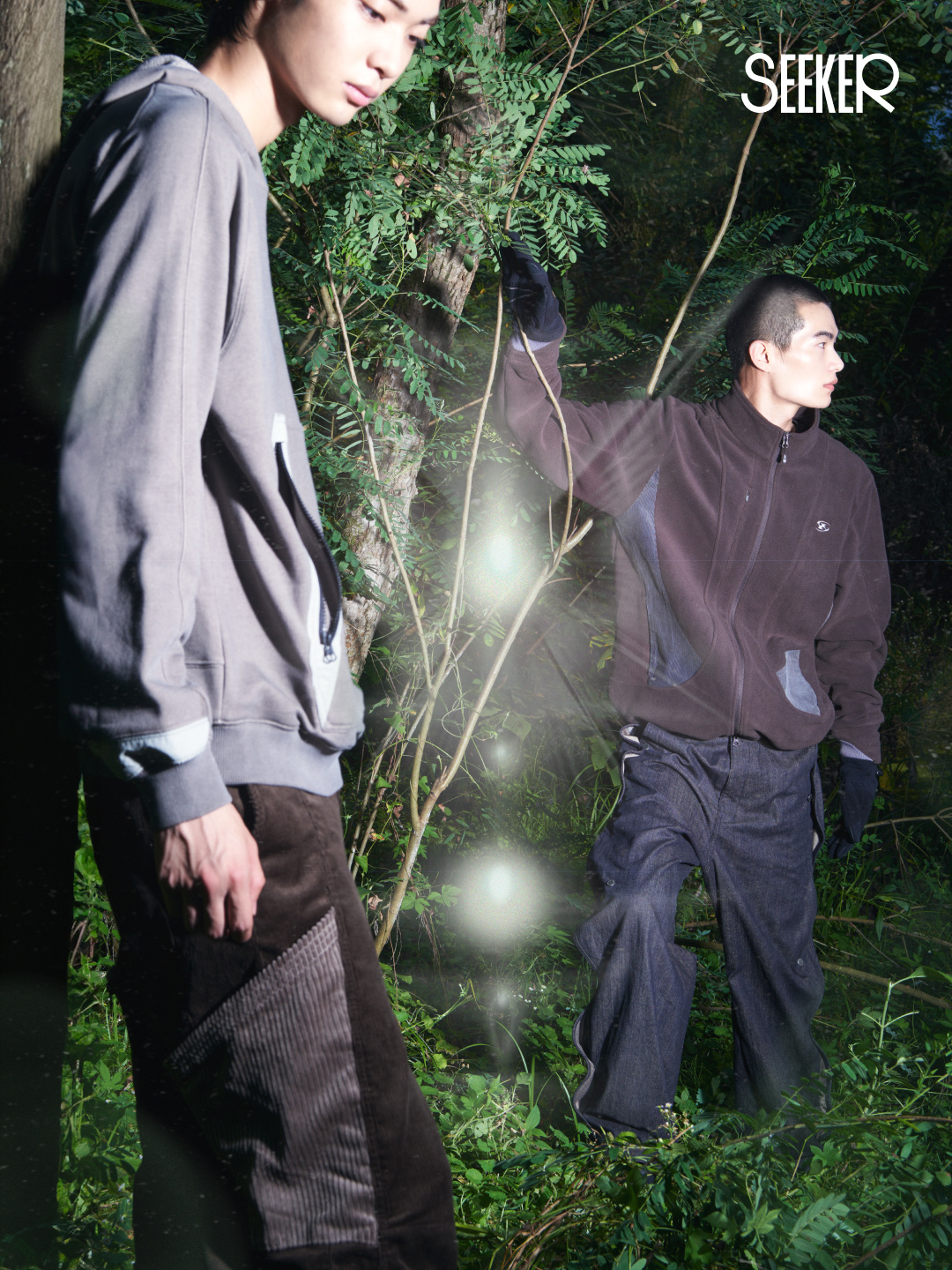 Sansan Gear Fleece Jacket Brown, Sansan Gear Double Adjust Pants Purple Grey 착용 스타일 - 7