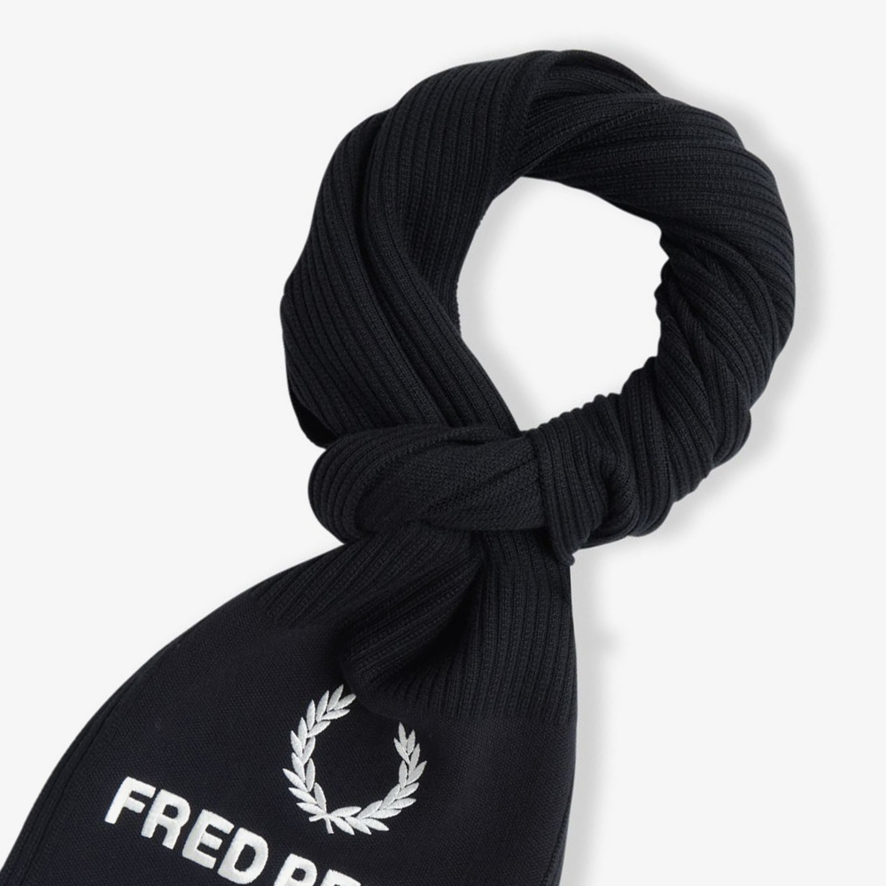 프레드페리 FLP 폴리 스카프 블랙(Fred Perry Flp Poly Scarf Black) - 2