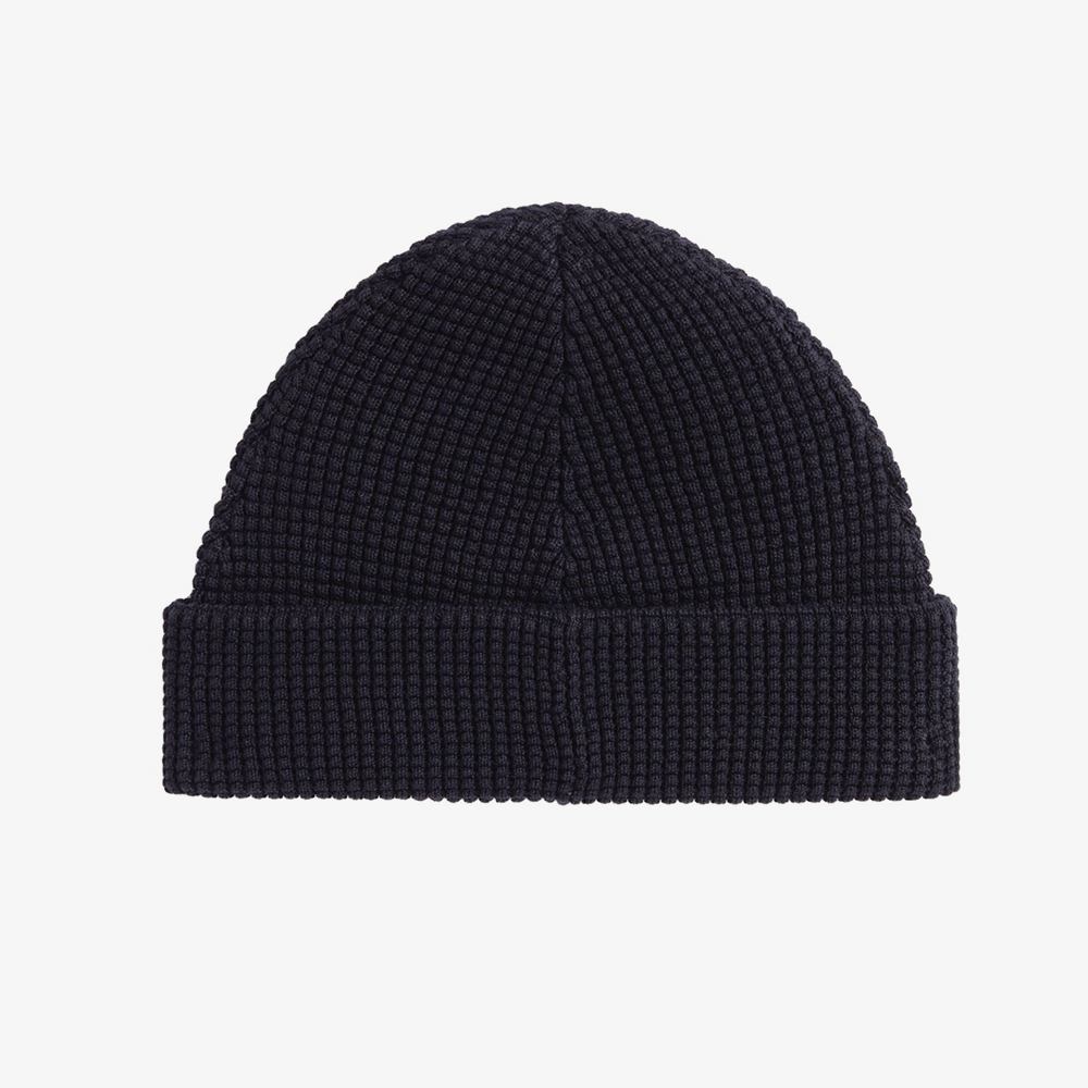 프레드페리 와플 니트 코튼 비니 블랙(Fred Perry Waffle Knit Beanie Black) - 2