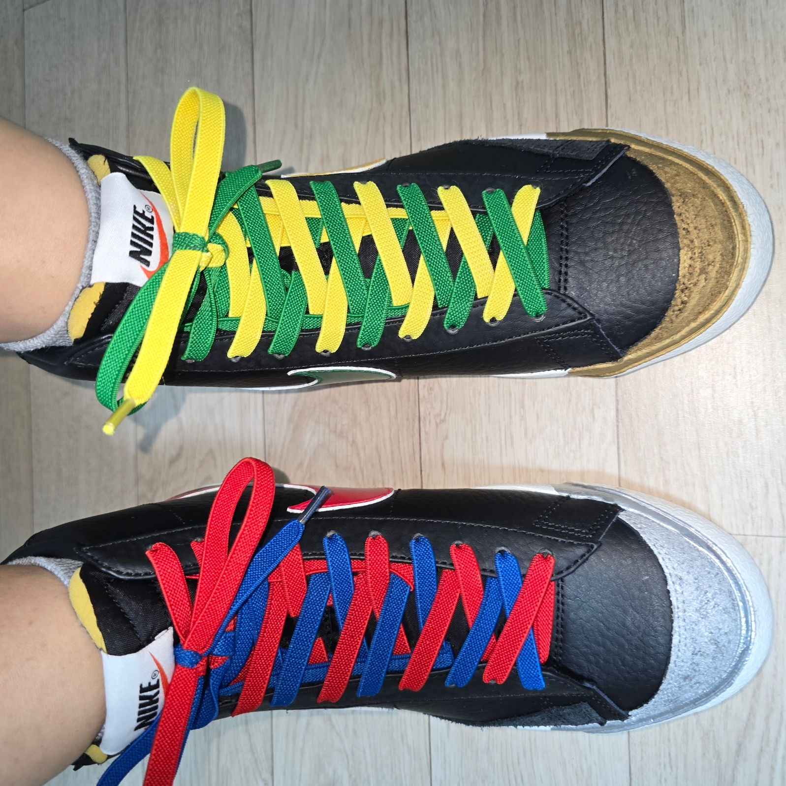 Nike Blazer Mid '77 Vintage Black Sail 착용 스타일 - 1