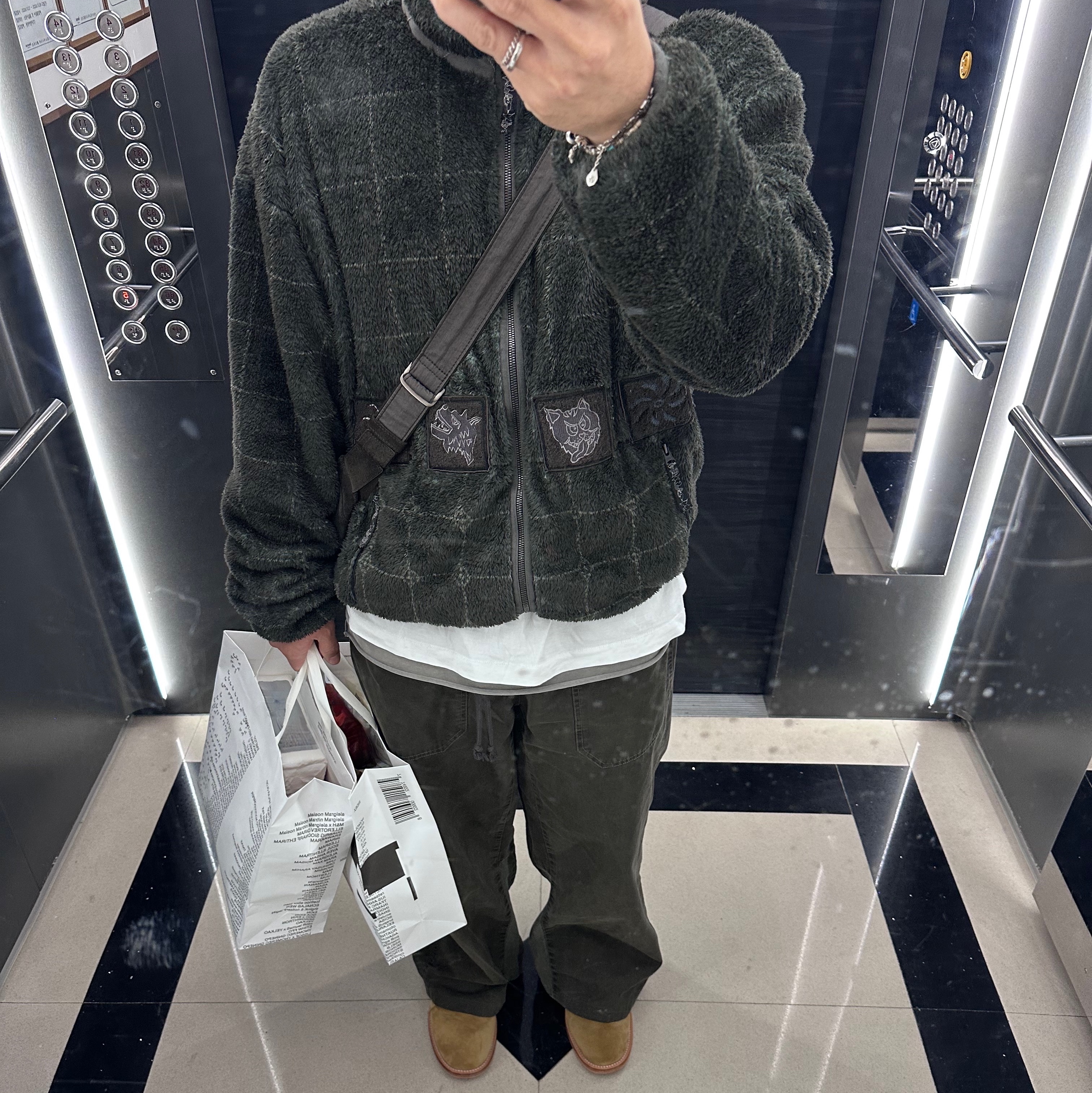 LOSTGARDEN Uniform Field Boots Beige 착용 스타일
