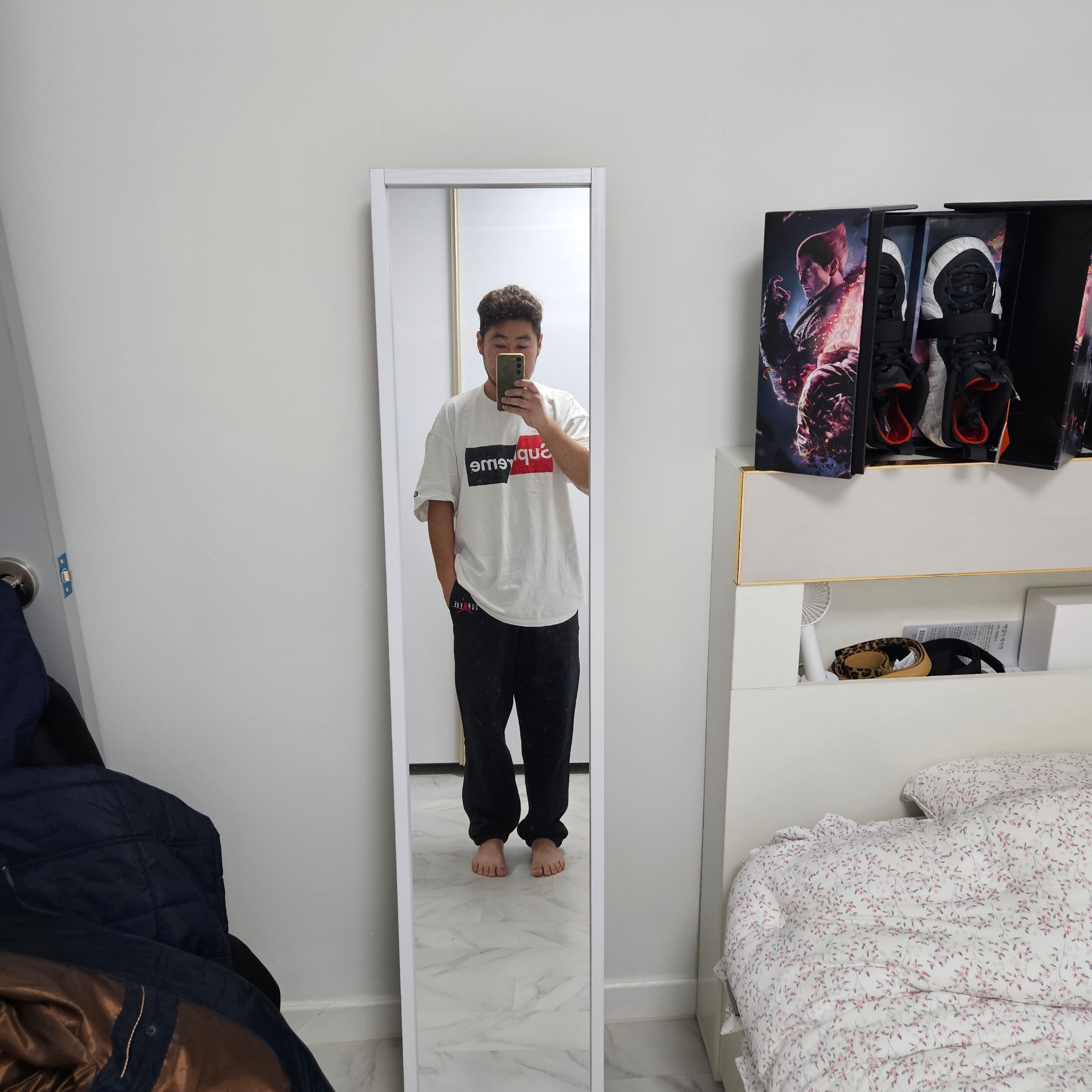 Supreme x Jordan Sweatpants Black - 24FW 착용 스타일