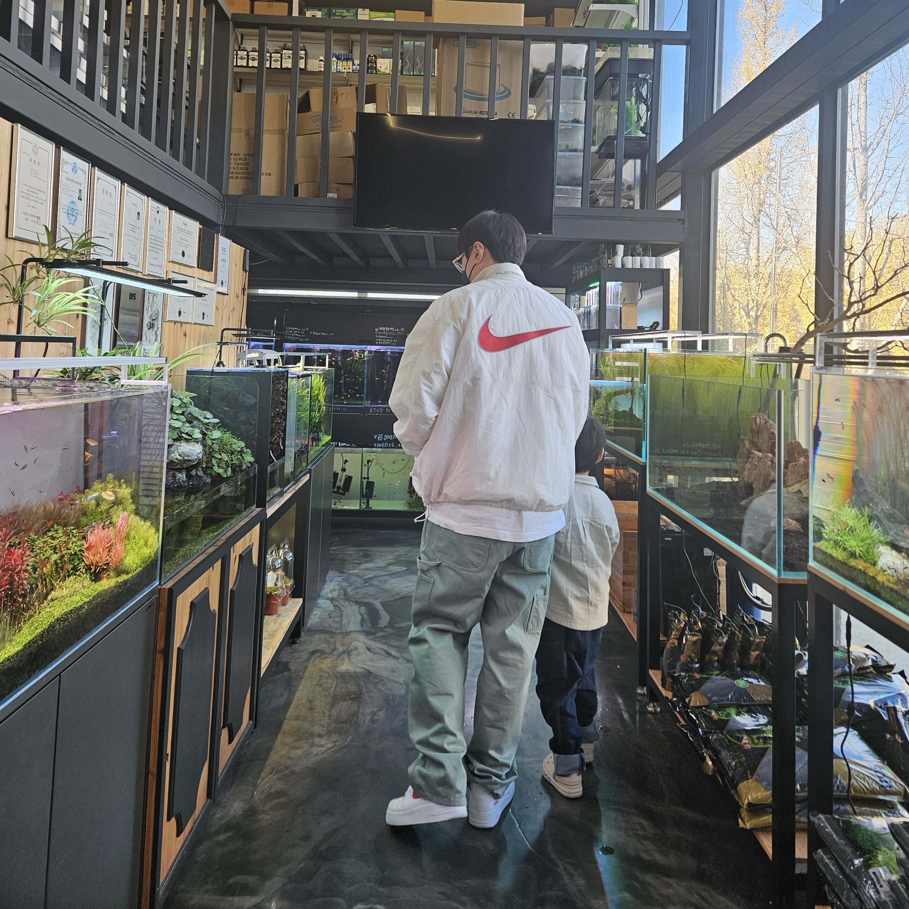 Supreme x Nike Ripstop Pullover White - 24SS, Supreme Denim Painter Pants Mint - 24SS 착용 스타일 - 3
