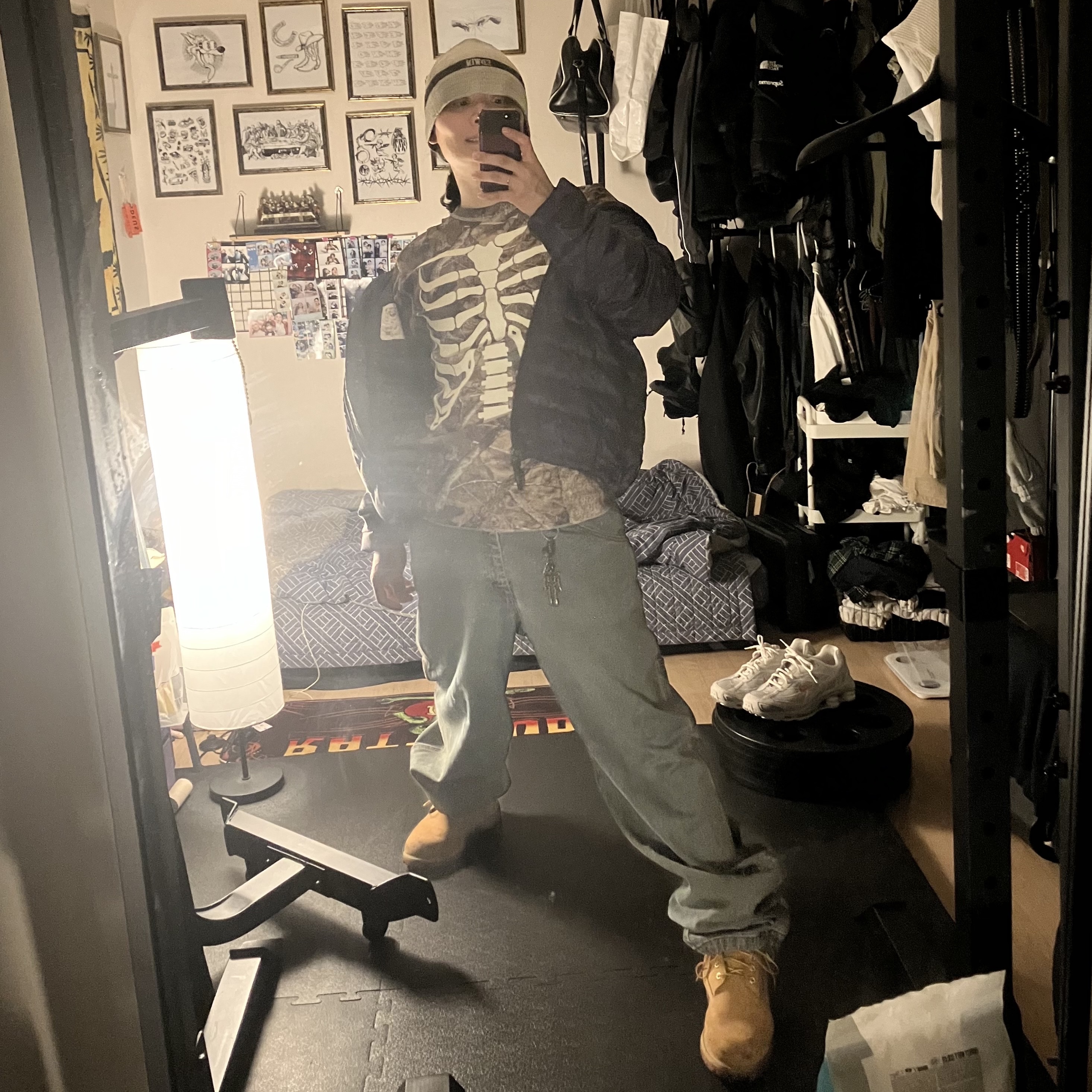 Supreme Hanes Bones Thermal Crew TrueTimber HTC Fall Camo (1 Pack) - 24FW, Timberland Premium 6 inch Waterproof Boot Wheat Nubuck - Wide 착용 스타일 - 1