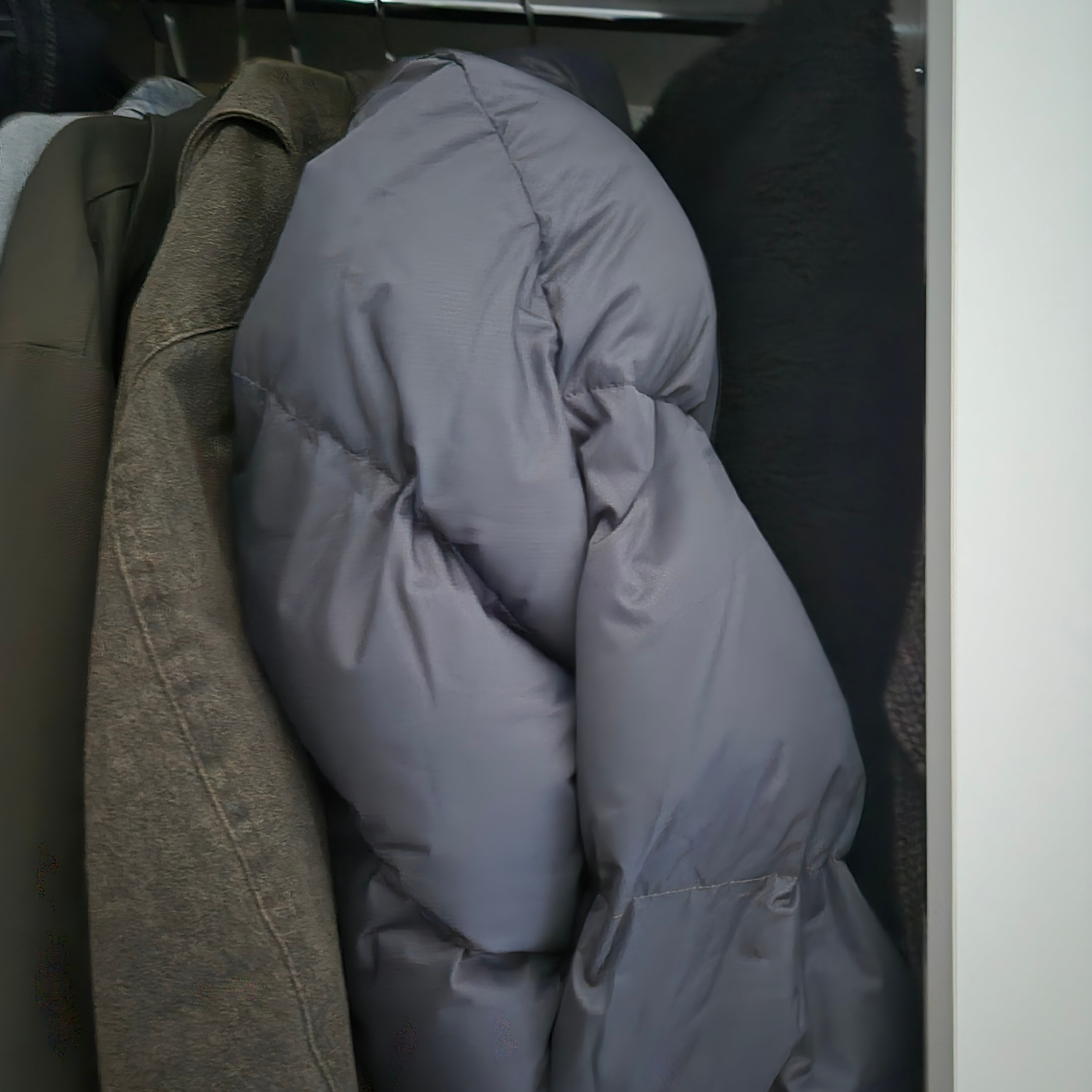 Nike NSW Puffer Jacket Iron Grey - Asia 착용 스타일