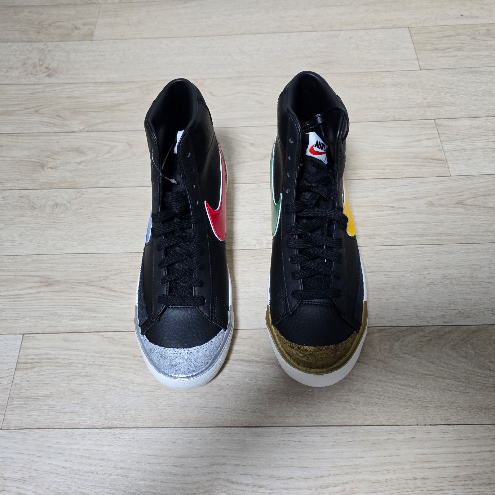 Nike Blazer Mid '77 Vintage Black Sail 착용 스타일 - 1