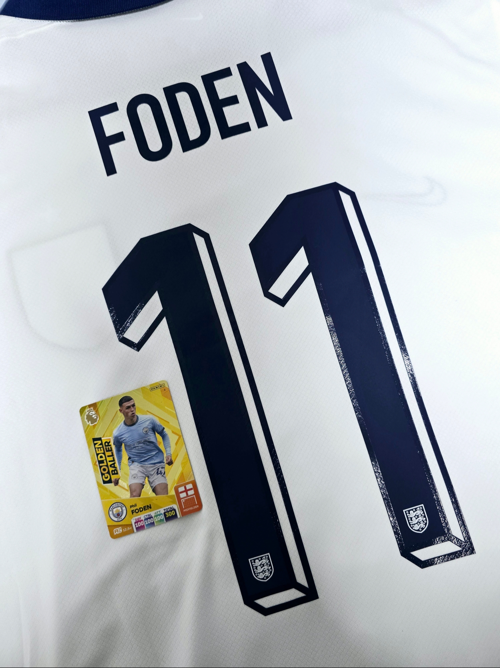 Nike England 2024/25 Dri-Fit Stadium Home Replica Jersey White Blue Void (Non Marking Ver.) 착용 스타일 - 1