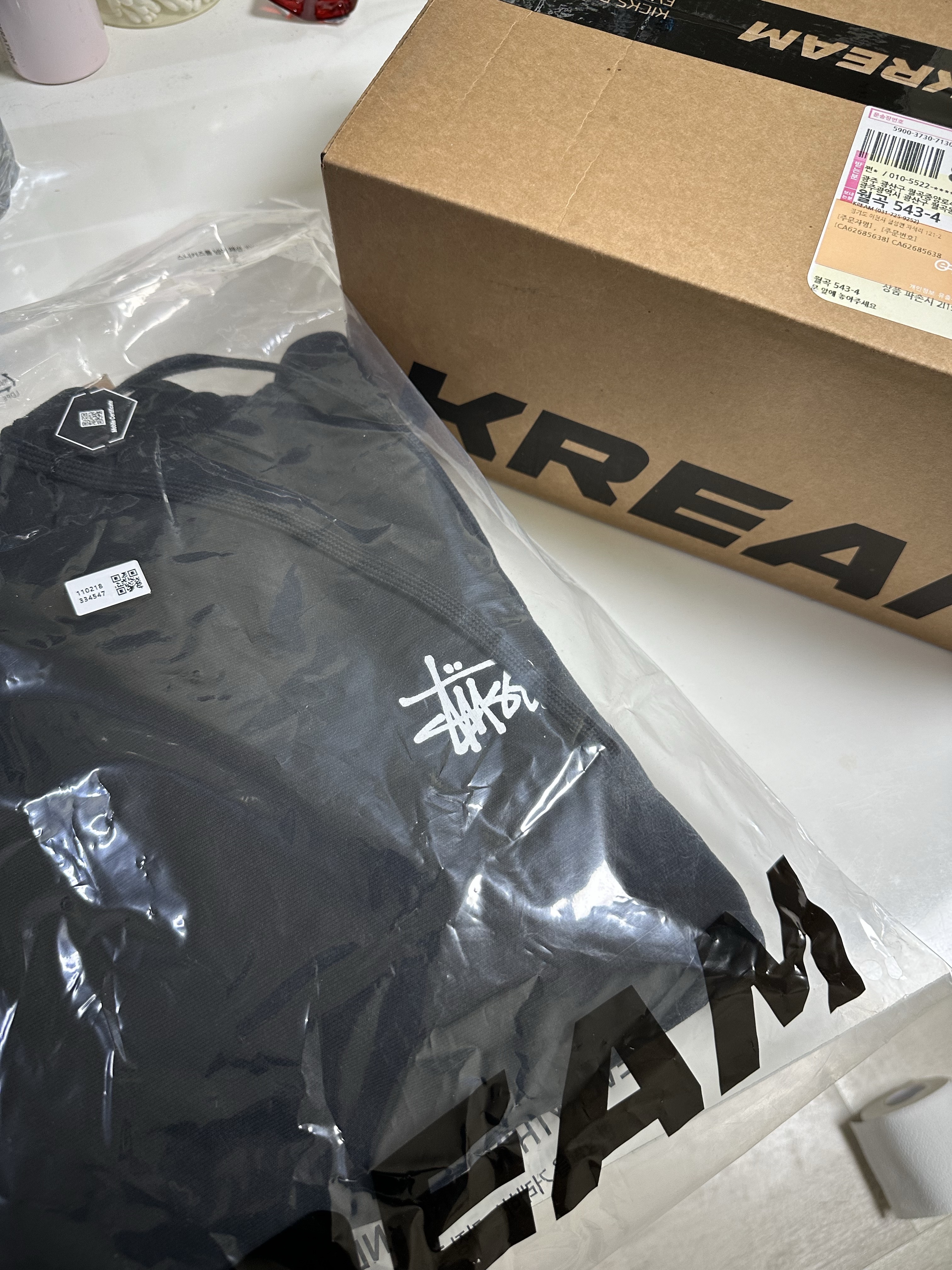 Stussy Basic Stussy Hoodie Black 착용 스타일