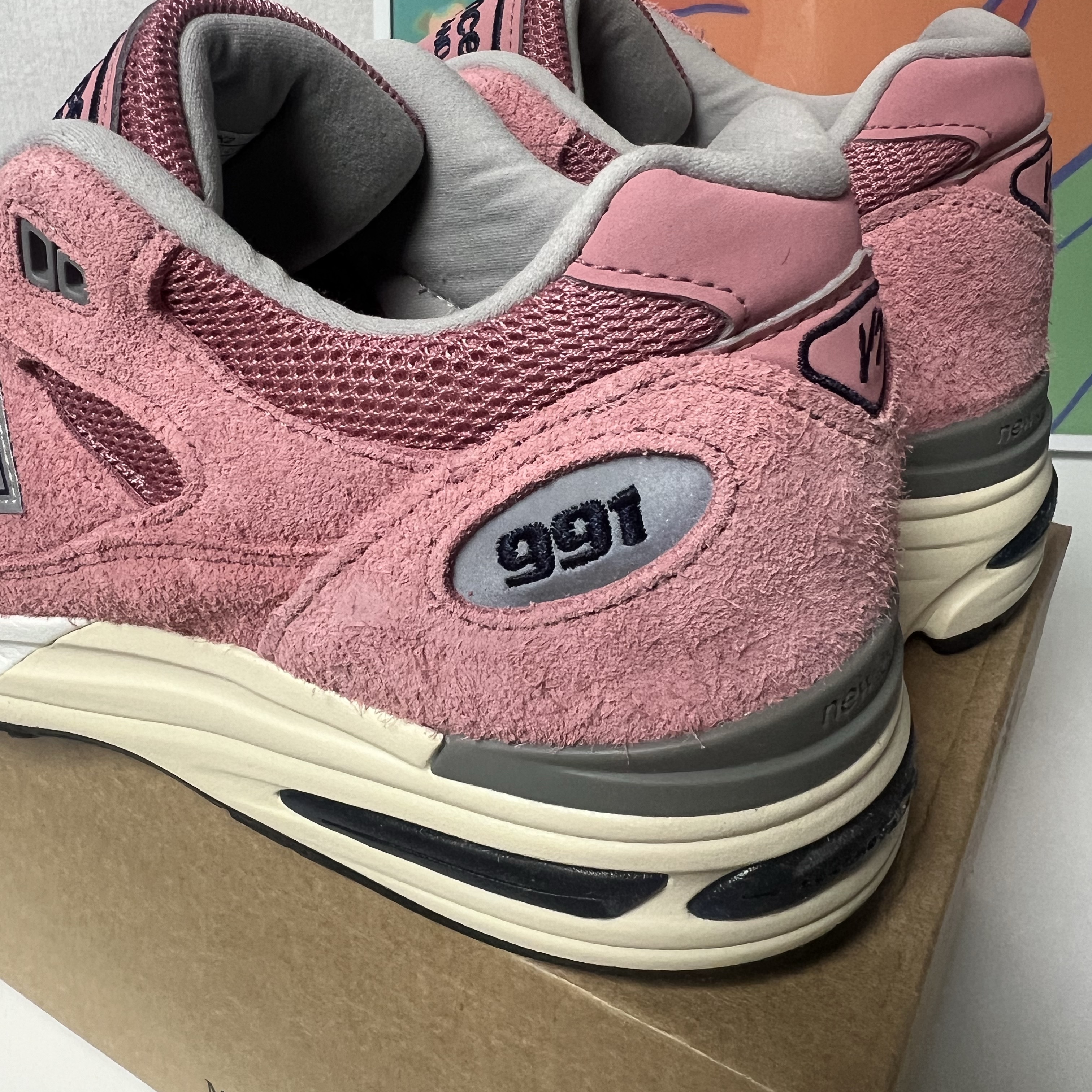 New Balance 991v2 Made in UK Brandied Apricot 착용 스타일 - 2
