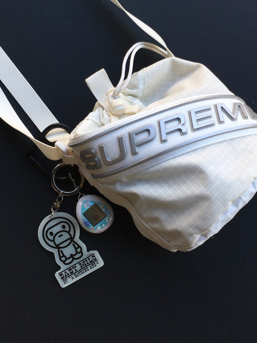 23fw】SupremeバックSmall Cinch Pouch White Drawstring Plastic Bags