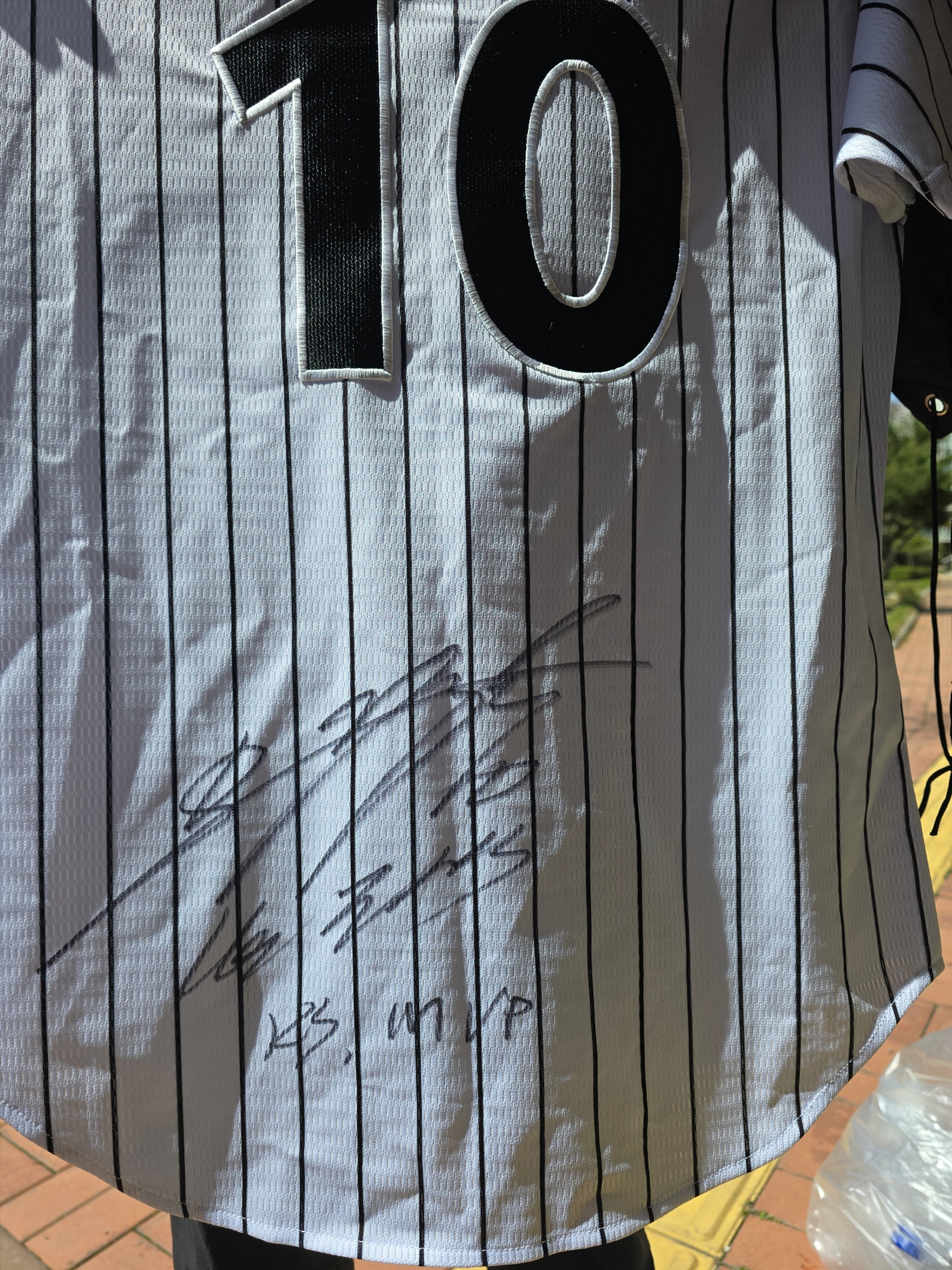 LG Twins x Prospecs 2023 Korean Series Authentic Home Uniform White (Non Marking Ver.) 착용 스타일 - 3