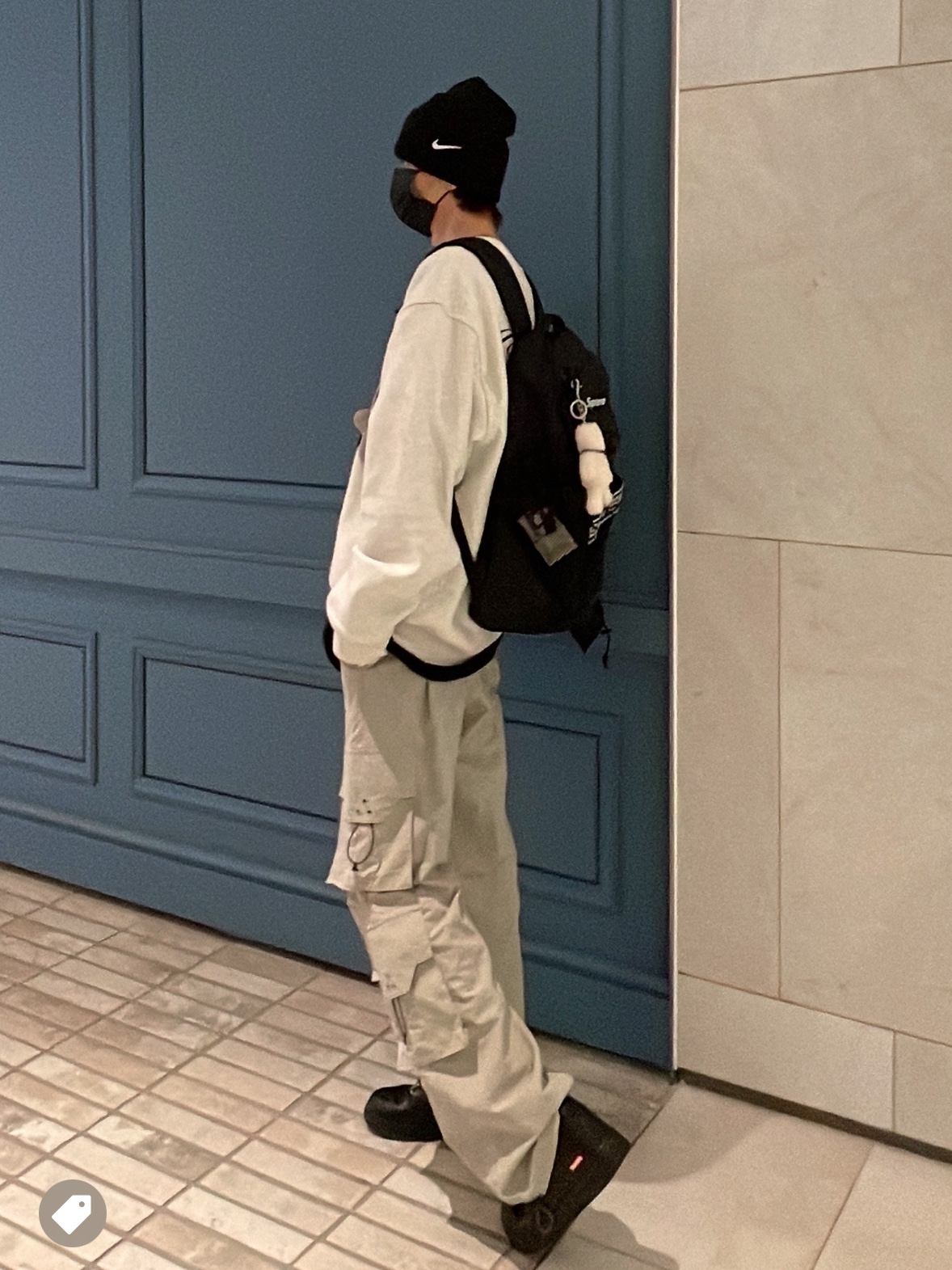 New Balance 992 Made in USA Grey - D Standard, Stussy World Tour Crew Ash Heather 2022 착용 스타일 - 4