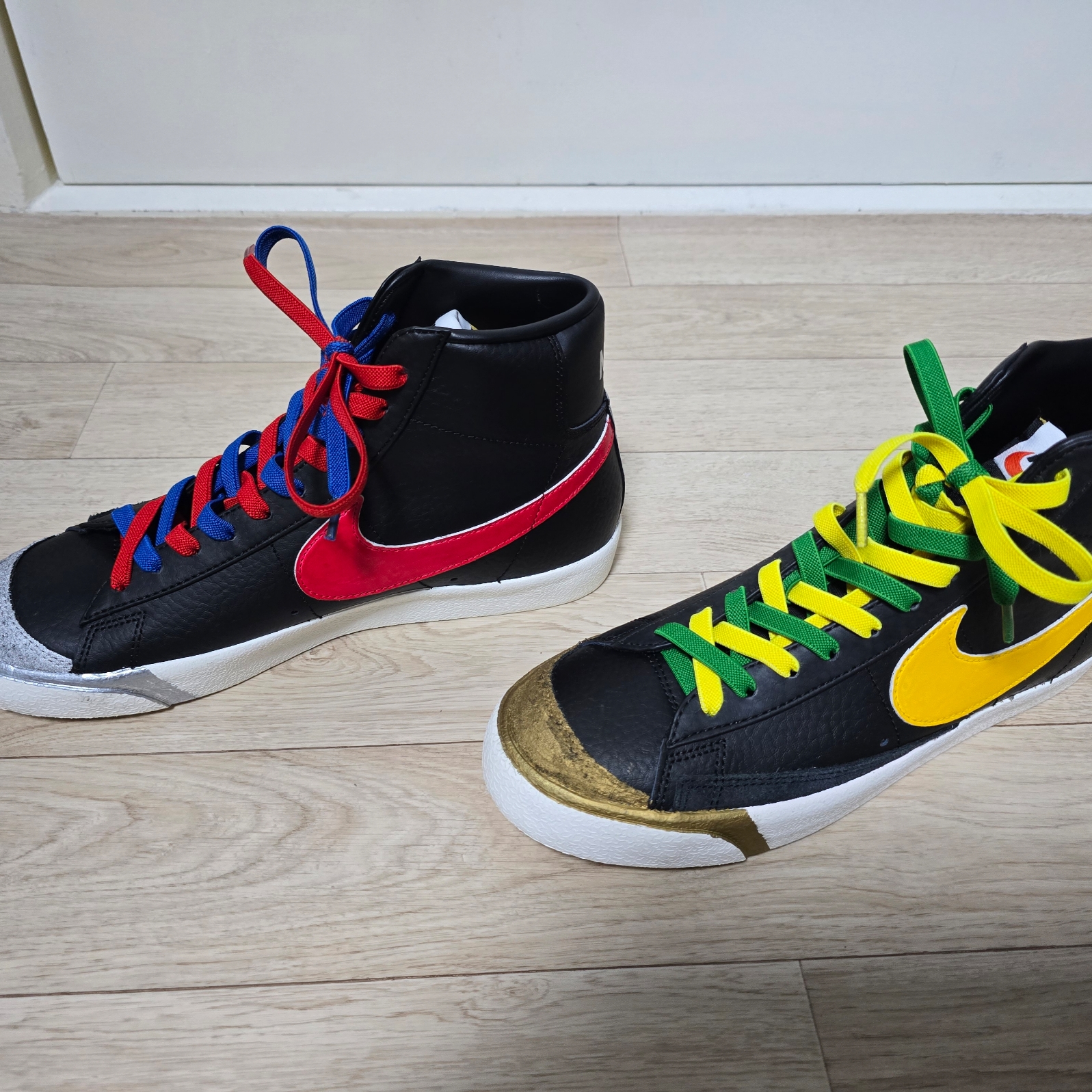 Nike Blazer Mid '77 Vintage Black Sail 착용 스타일 - 3