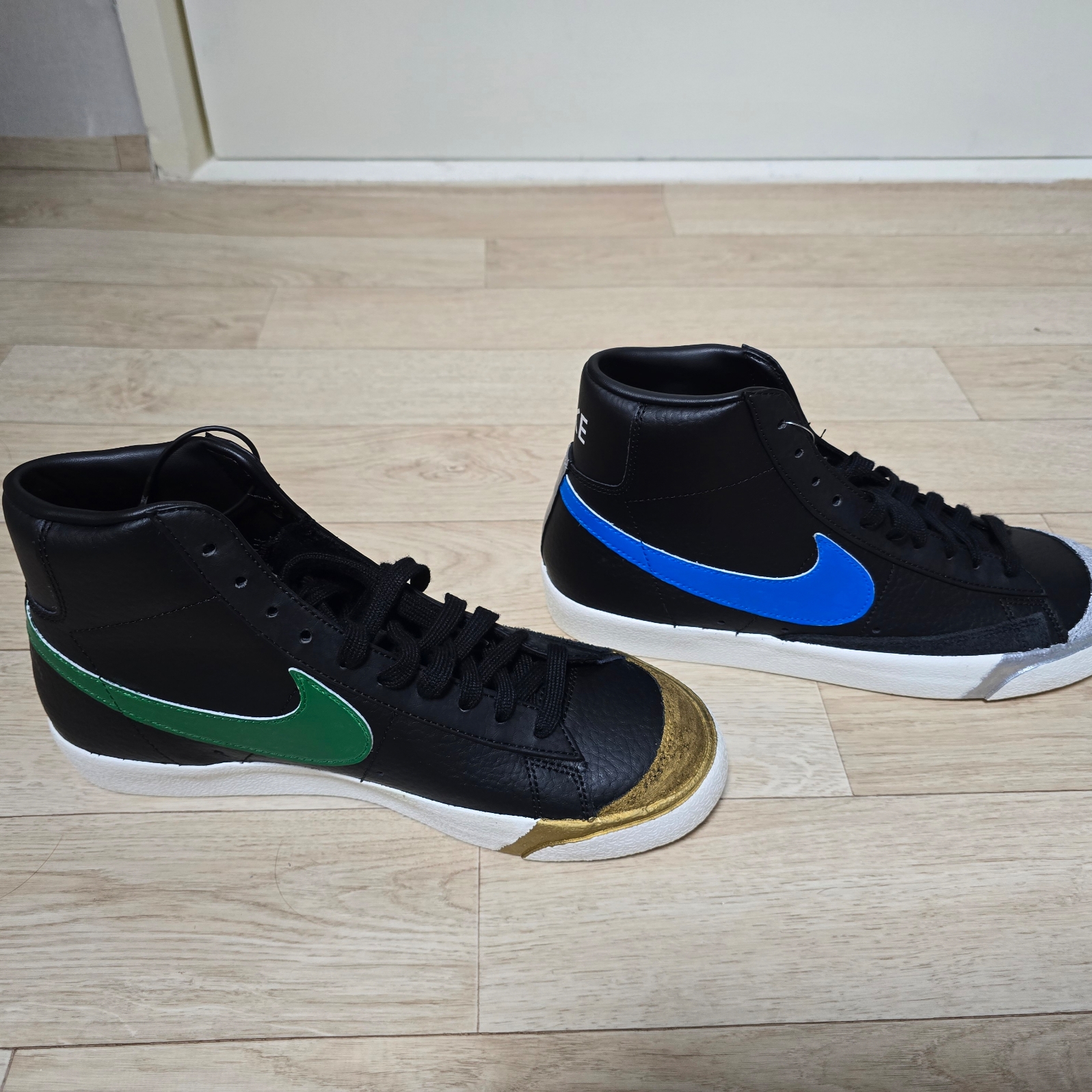 Nike Blazer Mid '77 Vintage Black Sail 착용 스타일 - 2
