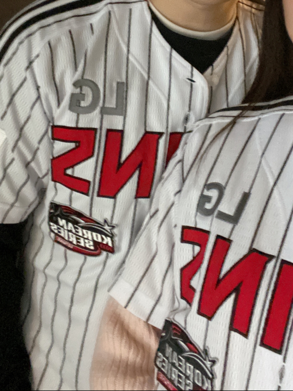LG Twins x Prospecs 2023 Korean Series Authentic Home Uniform White (Non Marking Ver.) 착용 스타일 - 2