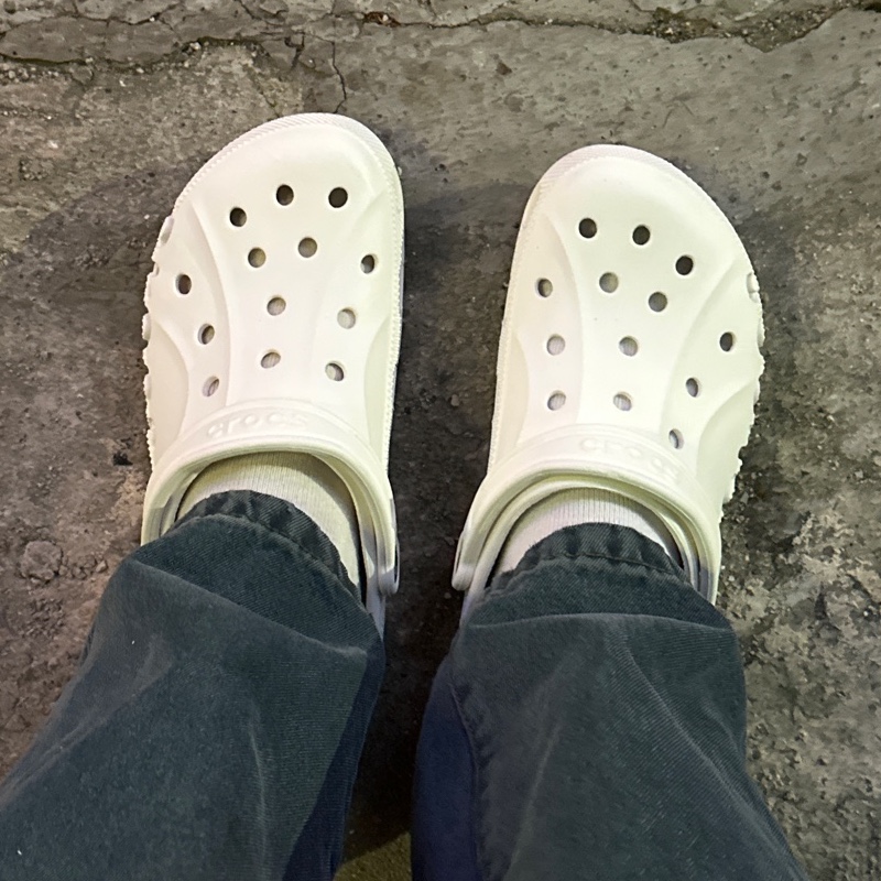 Crocs Baya Clog White 착용 스타일