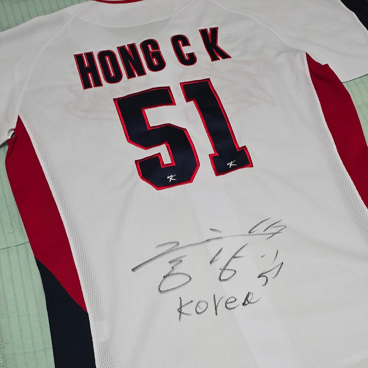 Prospecs Korea Baseball Team Home Jersey White (Non Marking Ver.) 착용 스타일 - 2
