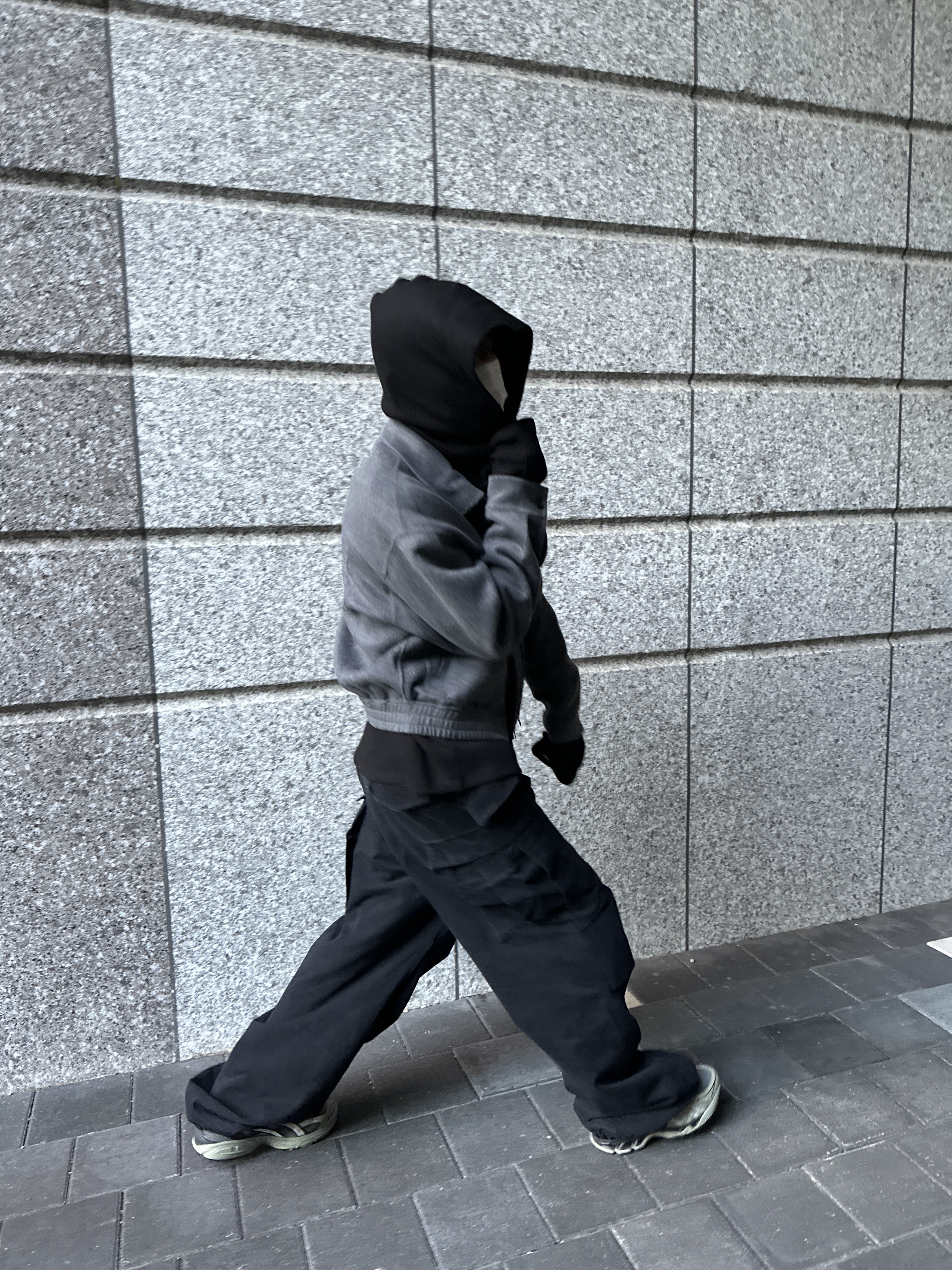 Socks Up Compression Running Knee Socks Black, Asics UB1-S Gel-Kayano 14 Piedmont Grey 착용 스타일 - 4