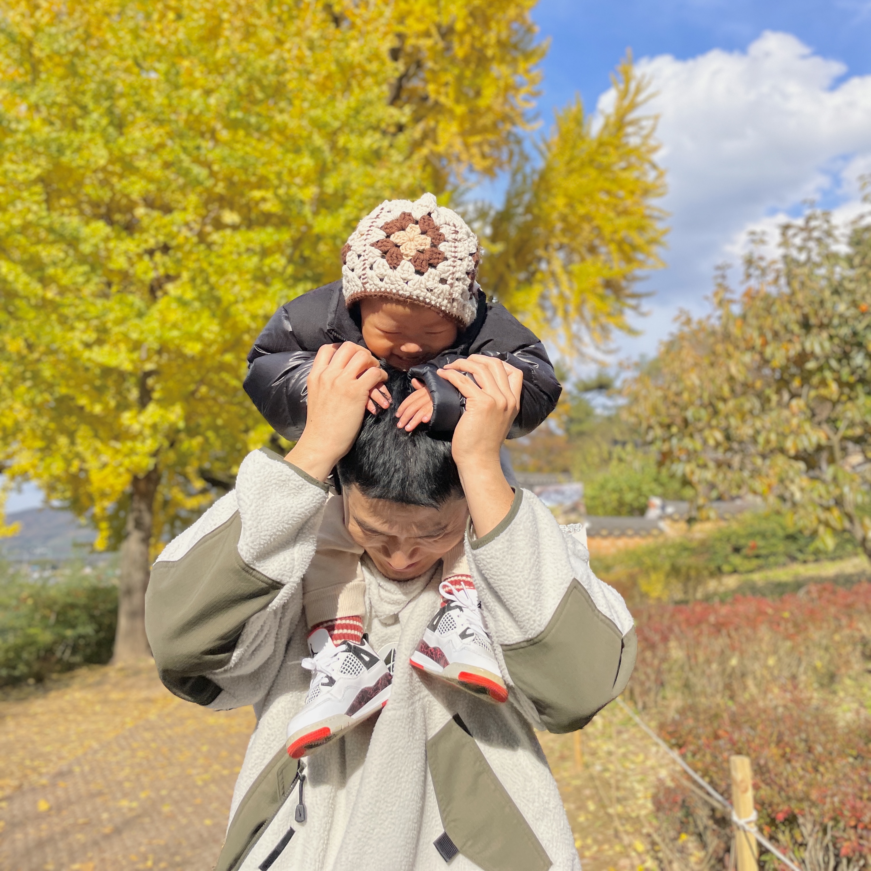 (TD) Jordan 4 Retro Flight Nostalgia, Nike ACG Balaclava Retro Fleece Pullover Light Bone Cargo Khaki - Asia 착용 스타일 - 1