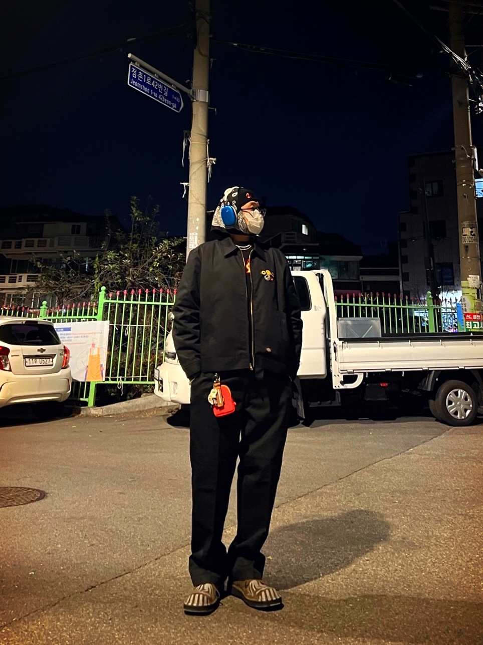 Dickies Insulated Eisenhower Jacket Regular Black, Dickies Loose Fit Double Knee Work Pants Black 착용 스타일 - 2