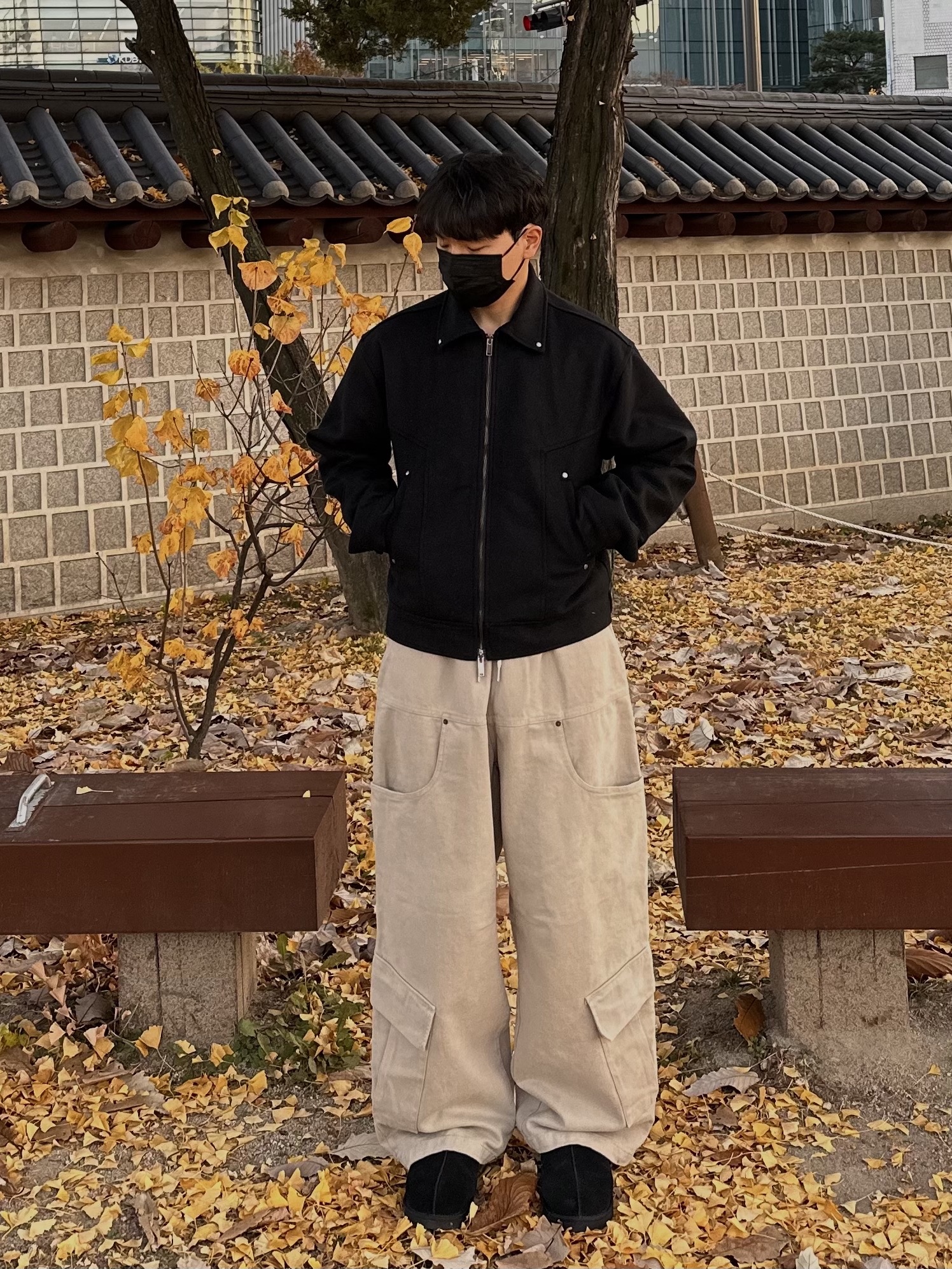 UGG Tasman Black 착용 스타일 - 1