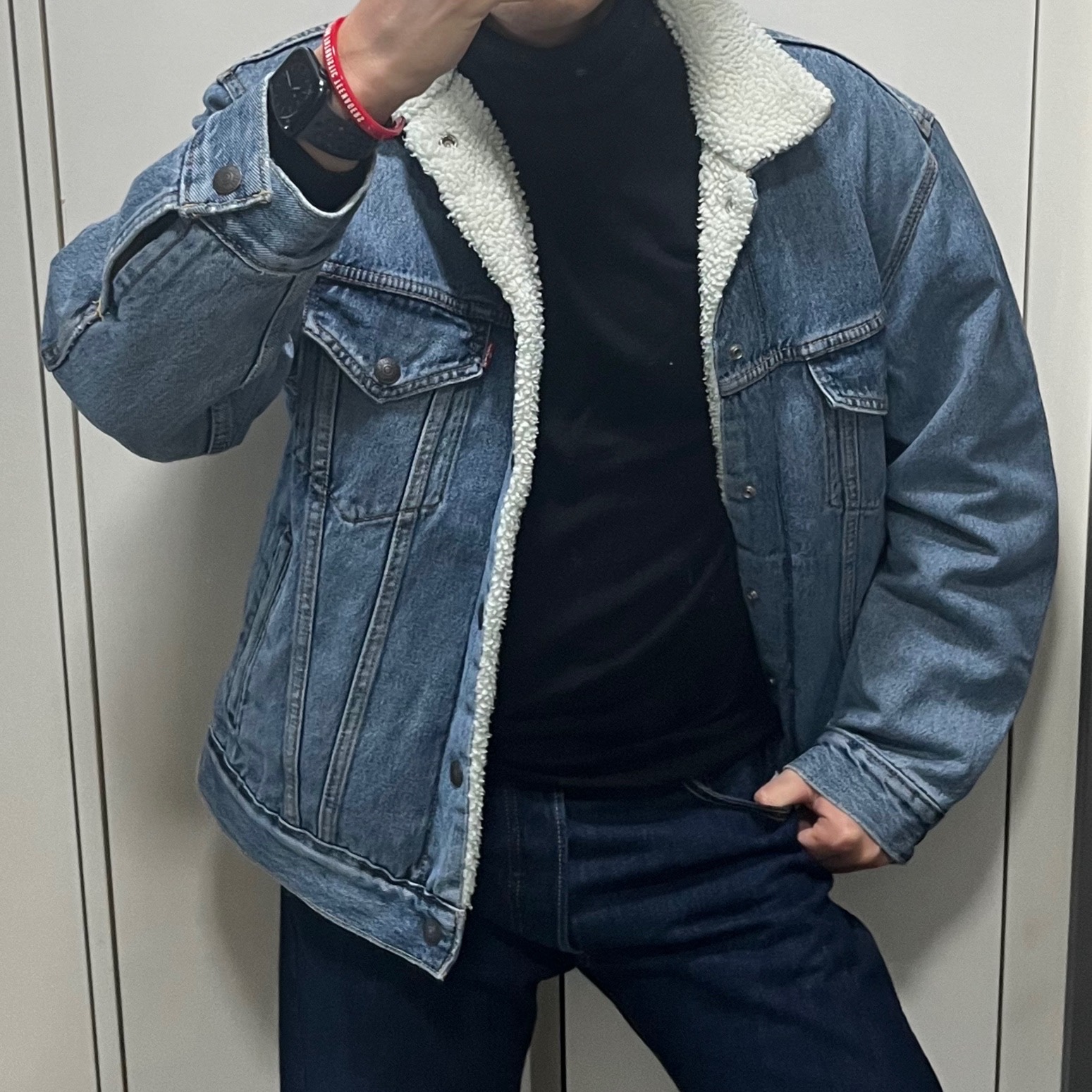 Human Made Acrylic Bangle #1 Red 착용 스타일 - 1