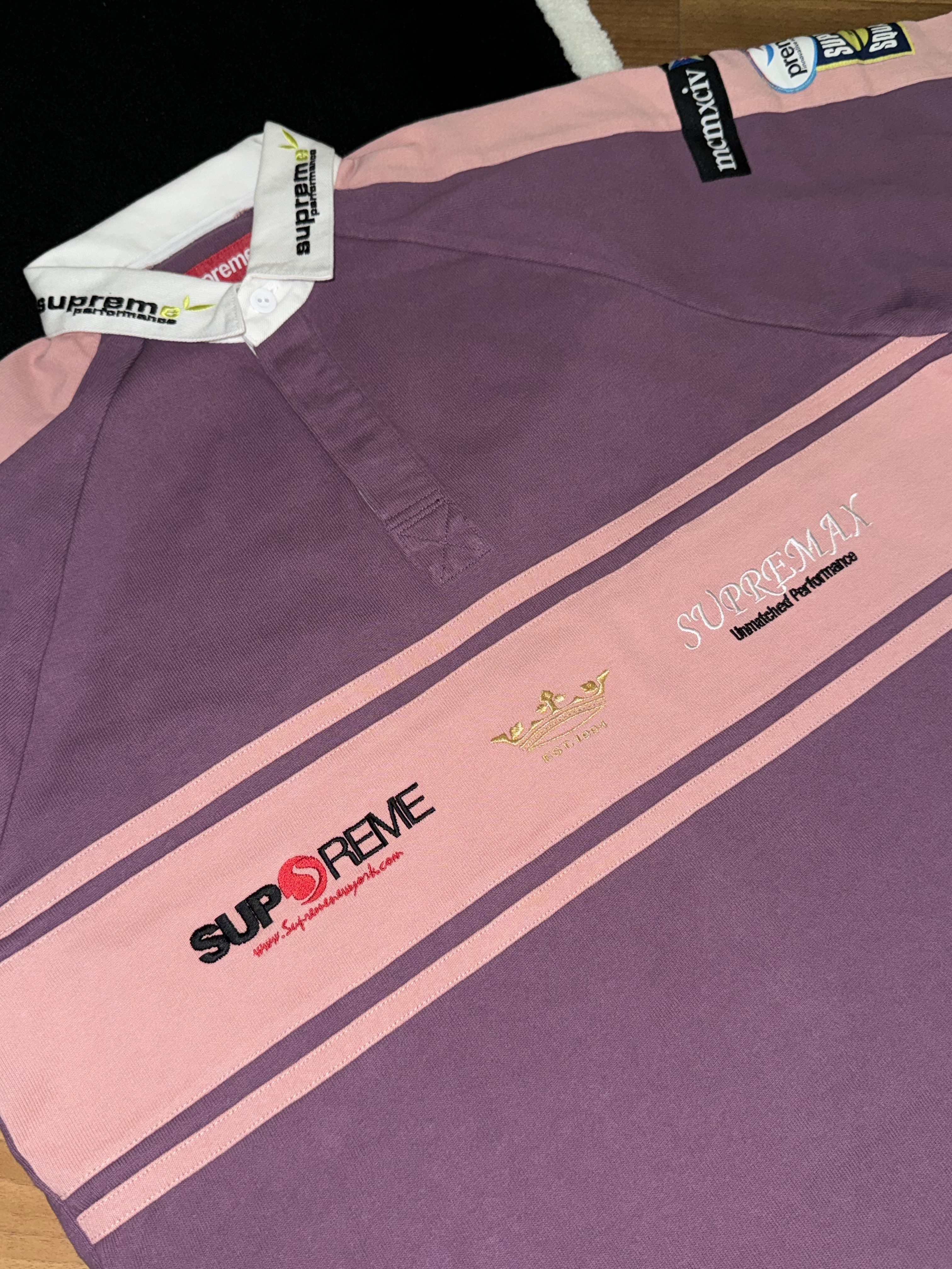 Supreme Chest Stripe Rugby Purple - 24FW 착용 스타일 - 4