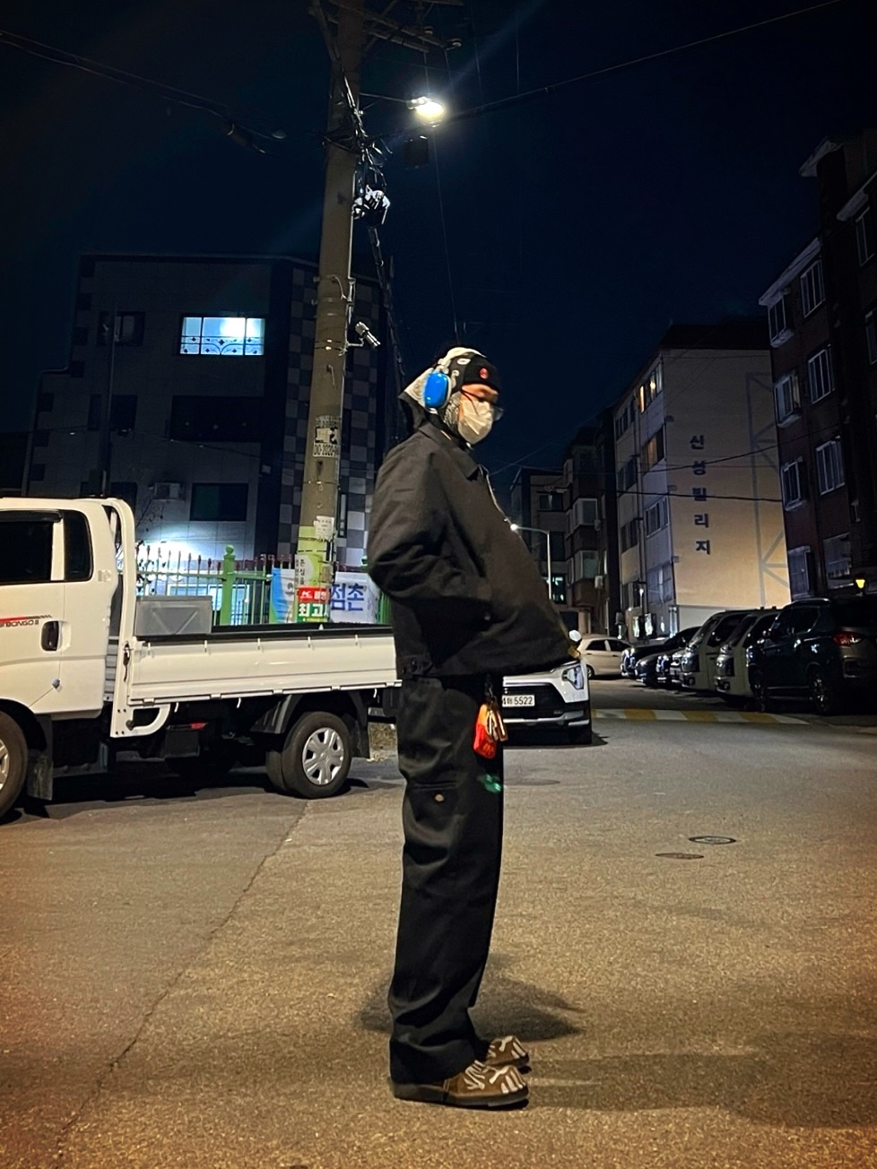 Dickies Insulated Eisenhower Jacket Regular Black, Dickies Loose Fit Double Knee Work Pants Black 착용 스타일 - 3