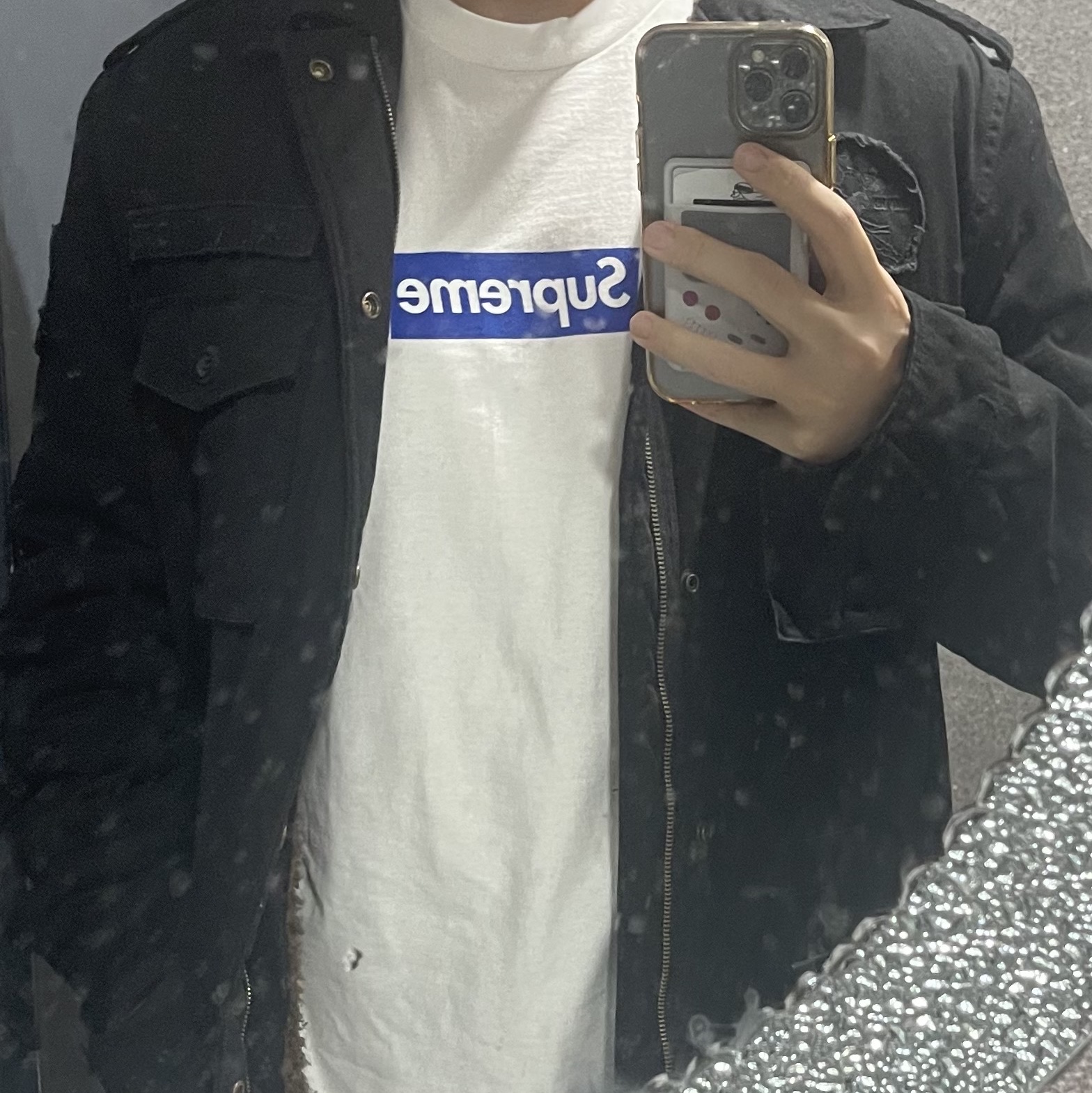 Supreme Seoul Box Logo T-Shirt White - 23FW 착용 스타일
