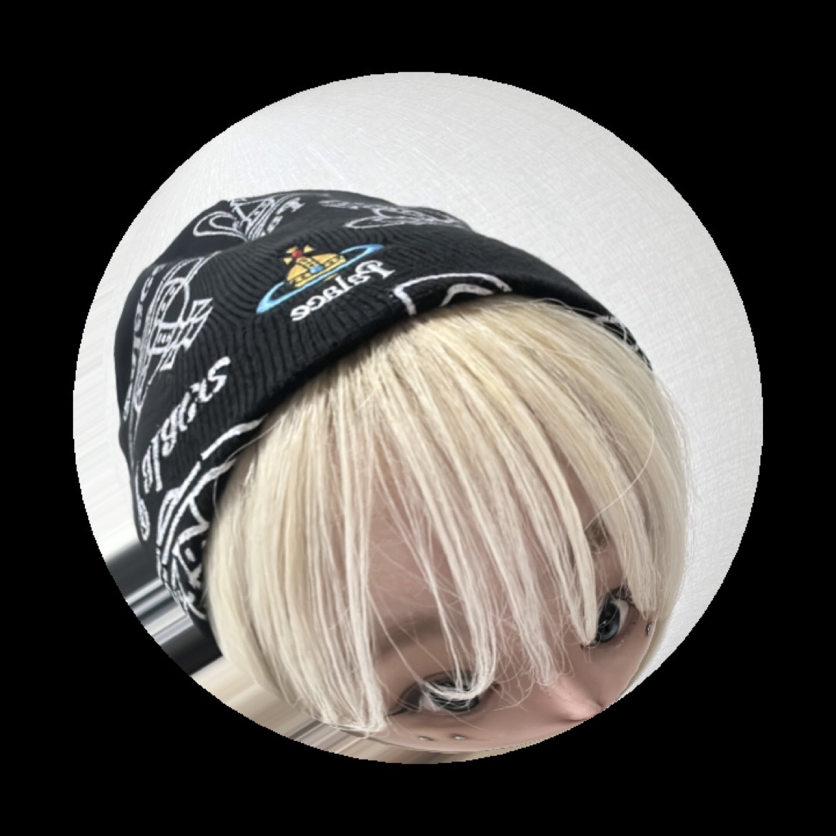 Palace x Vivienne Westwood Jersey Beanie Black - 24FW 착용 스타일 - 1