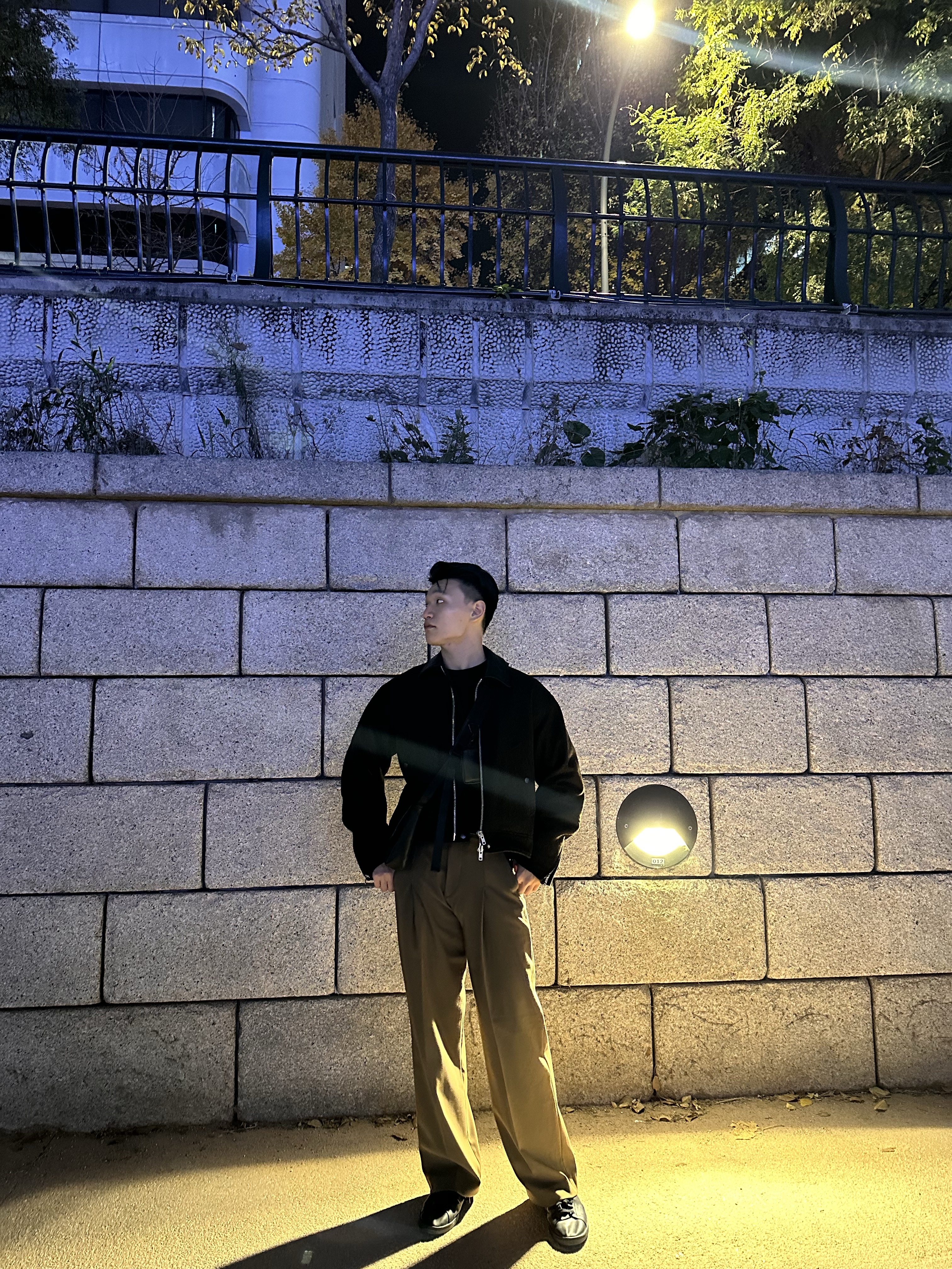 Haleine Cropped Wool Work Jacket Brown (VJ305), Adidas Stan Smith Decon Core Black 착용 스타일 - 3