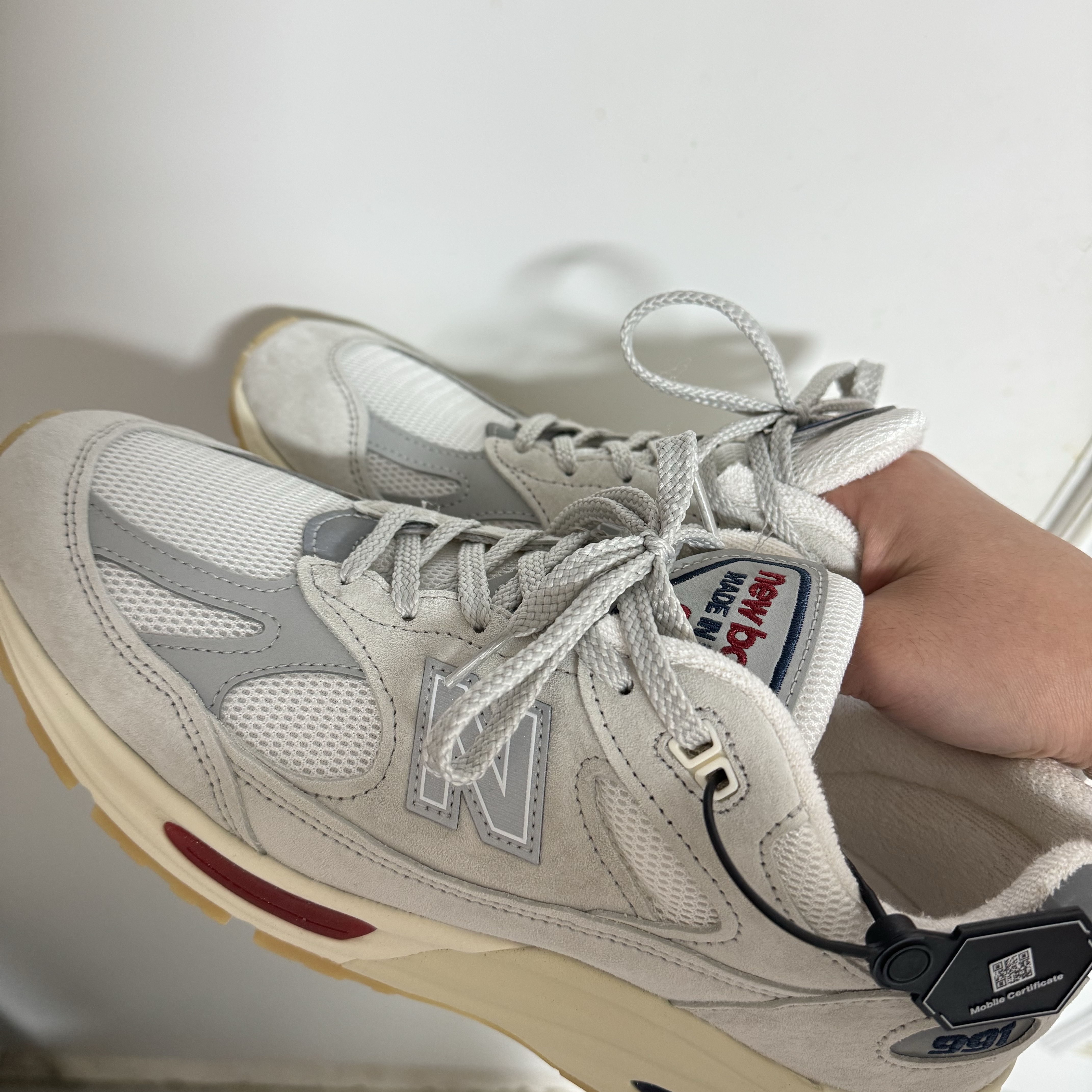 New Balance 991v2 Made in UK Off White Blanc De Blanc 착용 스타일