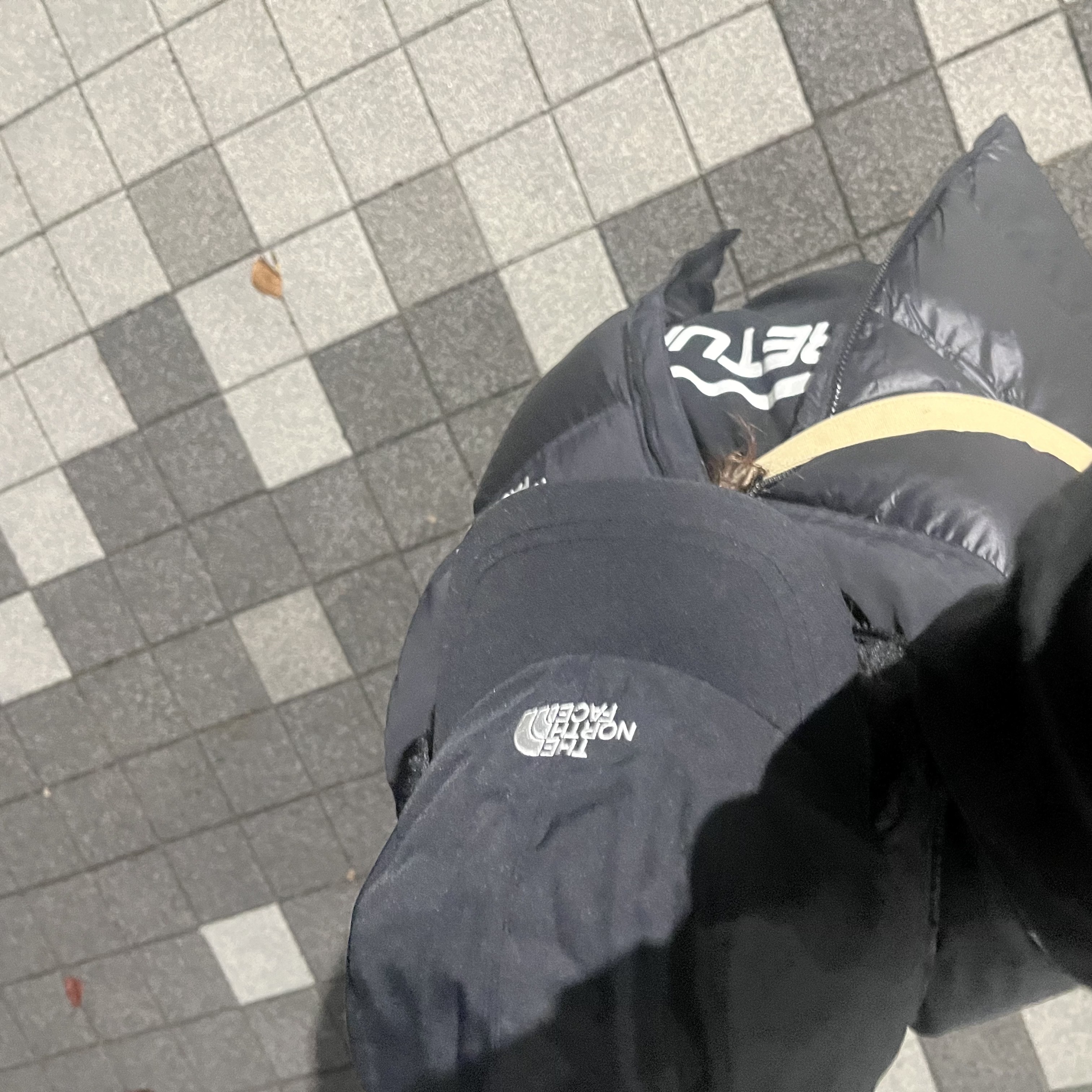 The North Face Nuptse On Ball Vest Black, The North Face Drivent Earmuff Cap Black 착용 스타일