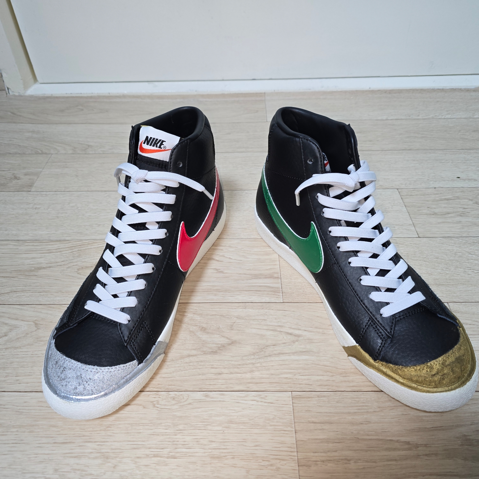 Nike Blazer Mid '77 Vintage Black Sail 착용 스타일 - 2